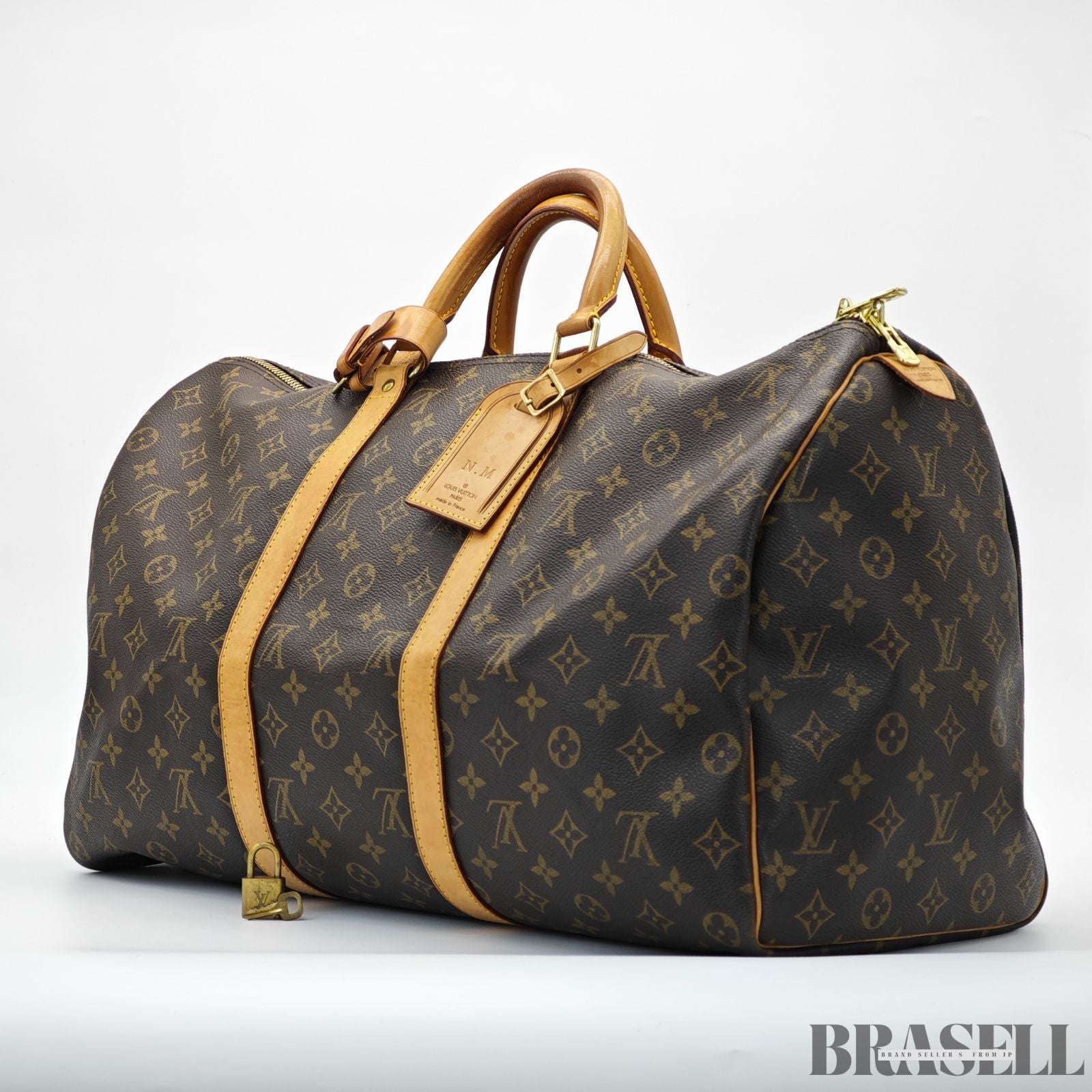 LOUIS VUITTON ルイ・ヴィトン キーポル50cm M41426 バッグ ボストンバッグ 大容量 旅行 ブラウン レディース メンズ パドロック 鍵