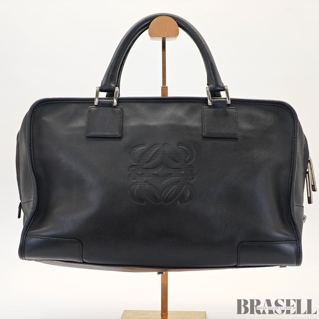 LOEWE ロエベ アマソナ36 バッグ ハンドバッグ 横長 ブラック シルバー金具 レディース メンズ