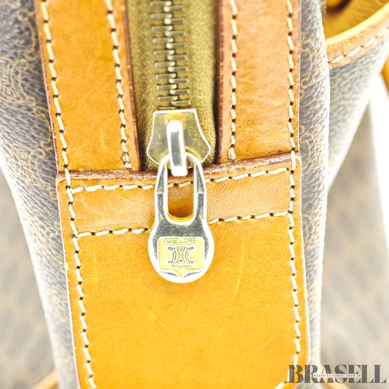 CELINE セリーヌ マカダムハンドバッグ ミニボストンバッグ バッグ ブラウン レディース