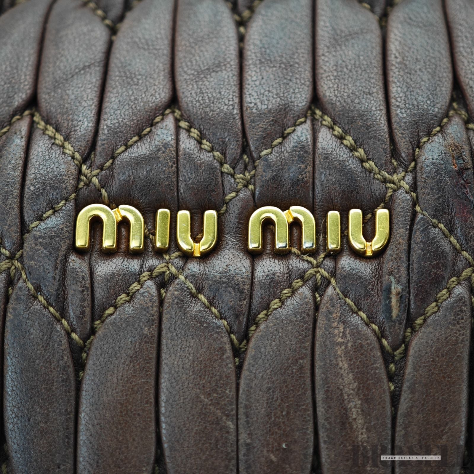 MIUMIU ミュウミュウ ナッパクロケットマテラッセショルダーバッグ バッグ ショルダーバッグ ひねり ブラウン レディース メンズ ギャランティーカード