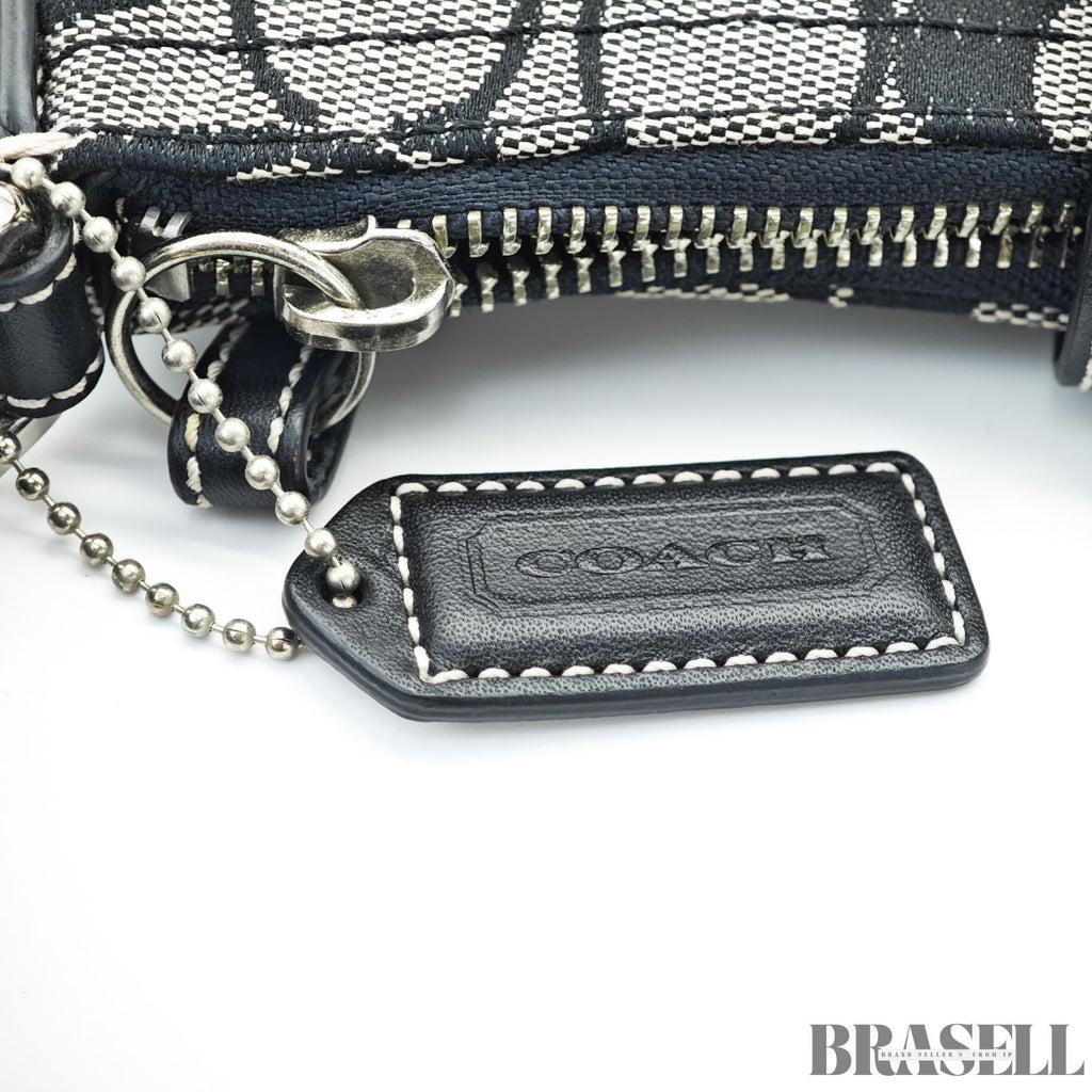 COACH コーチ シグネチャー ショルダーバッグ バッグ ホーボー 三日月 ブラック レディース