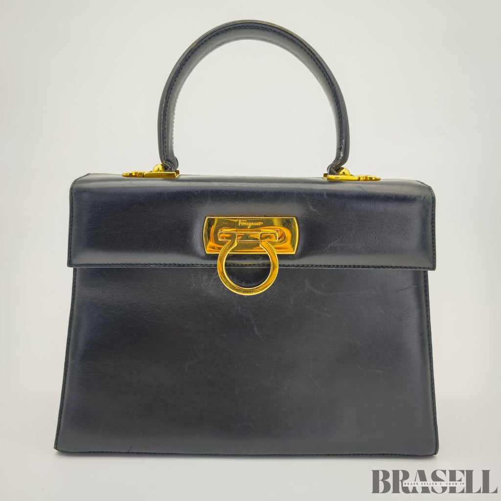 Ferragamo フェラガモ ガンチーニ ショルダーバッグ バッグ トートバッグ ブラック レディース クラシカル