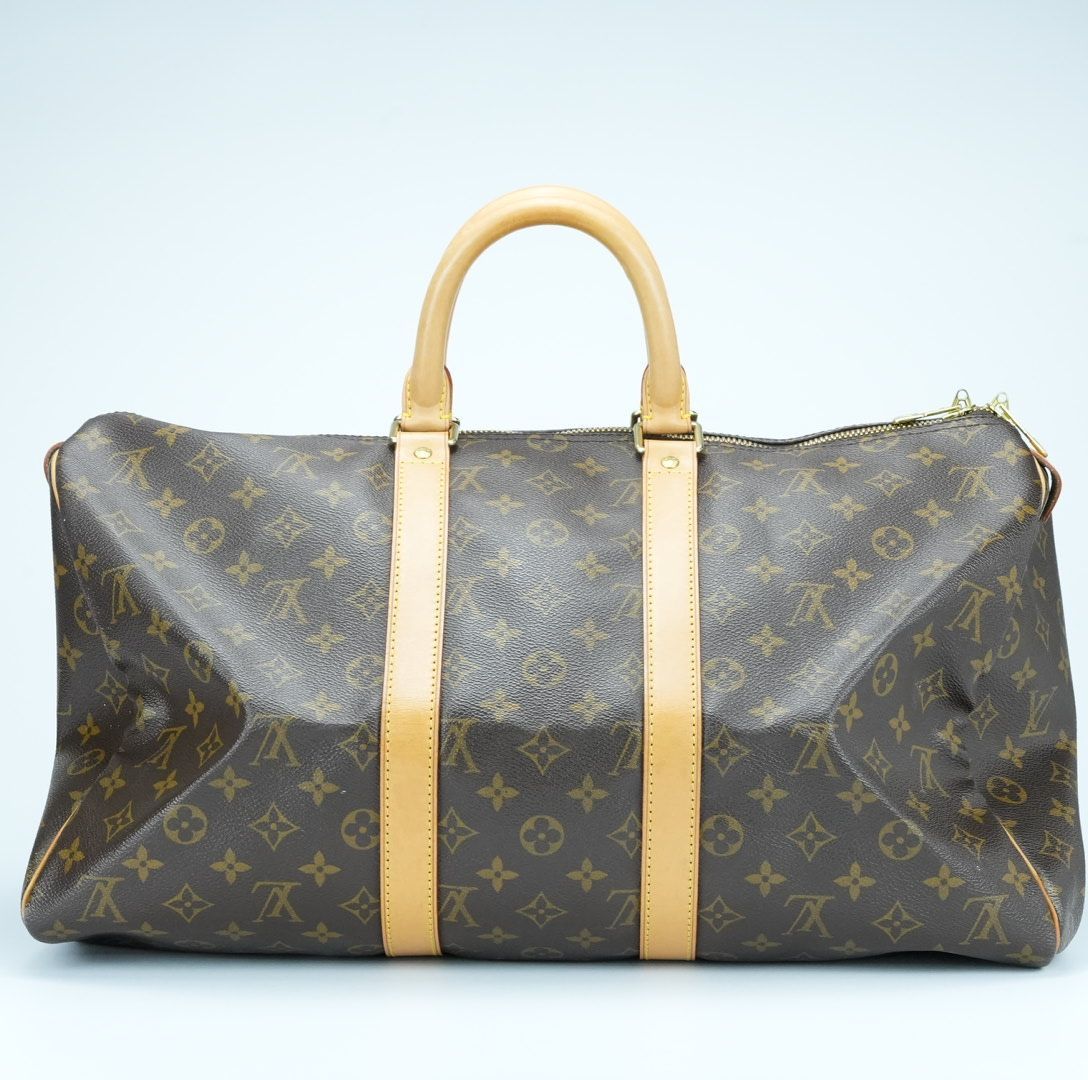 LOUIS VUITTON ルイ・ヴィトン キーポル45 M41428 ボストンバッグ 旅行 大容量 ブラウン レディース メンズ 保存袋 パドロック 鍵