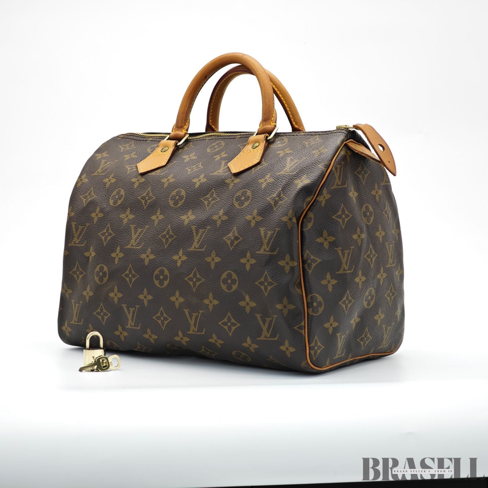 LOUIS VUITTON ルイ・ヴィトン スピーディ30 M41526 バッグ ハンドバッグ ブラウン レディース メンズ パドロック 鍵