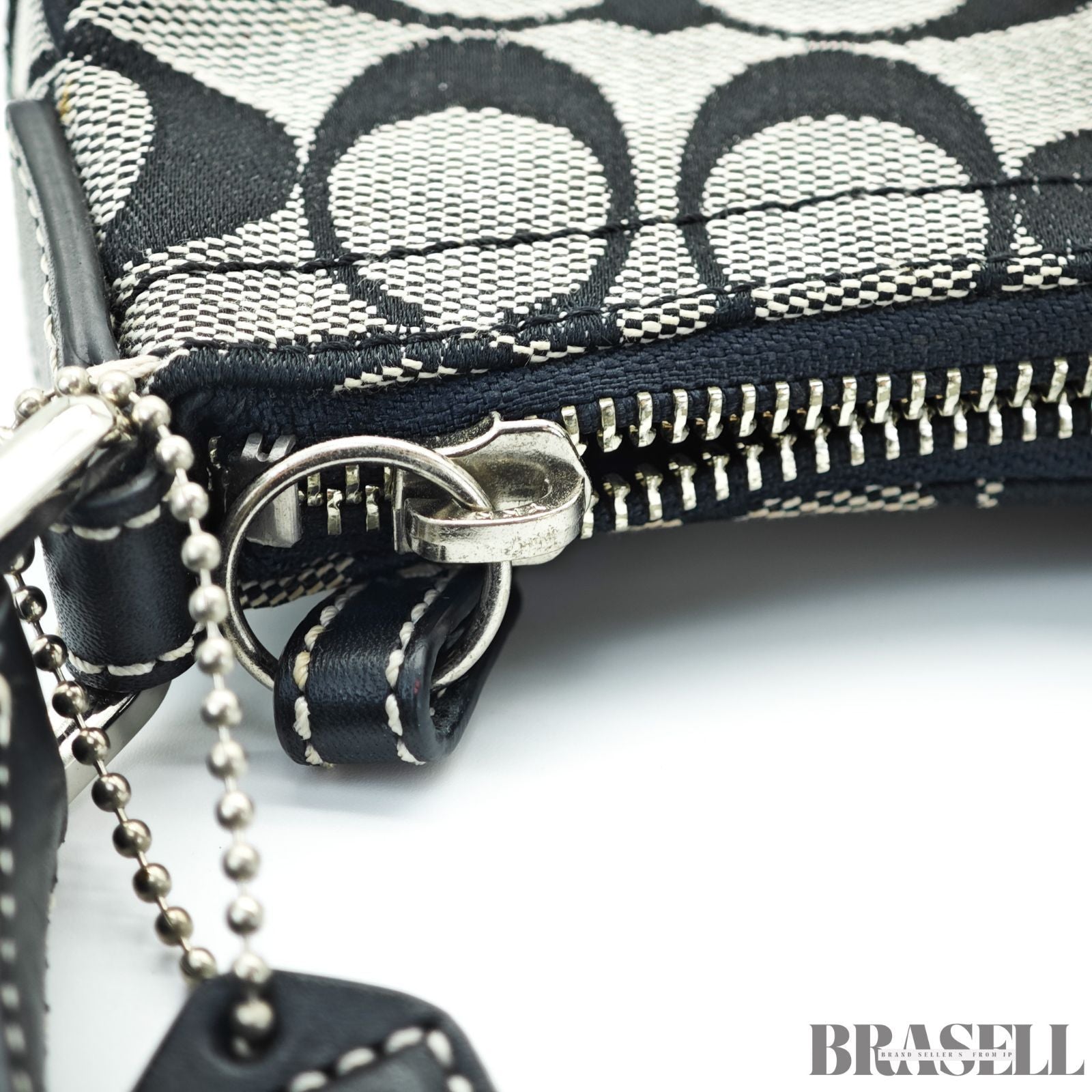 COACH コーチ シグネチャー ショルダーバッグ バッグ ホーボー 三日月 ブラック レディース