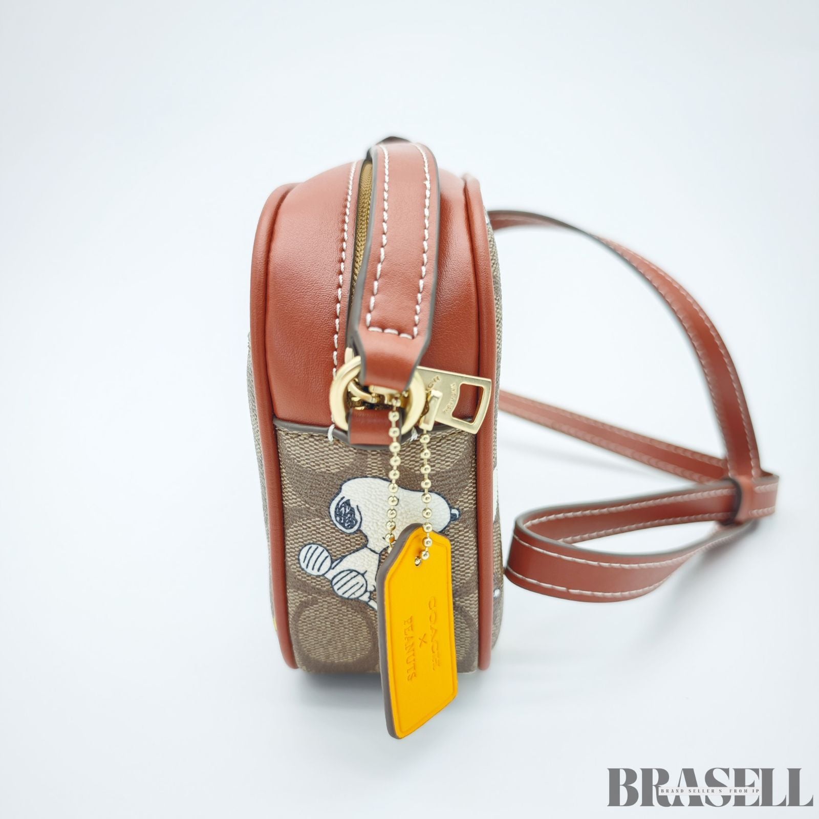 COACH コーチ シグネチャー スヌーピーコラボ CF428 バッグ ショルダーバッグ コンパクト 可愛い キャラクター カーキ レディース 保存袋