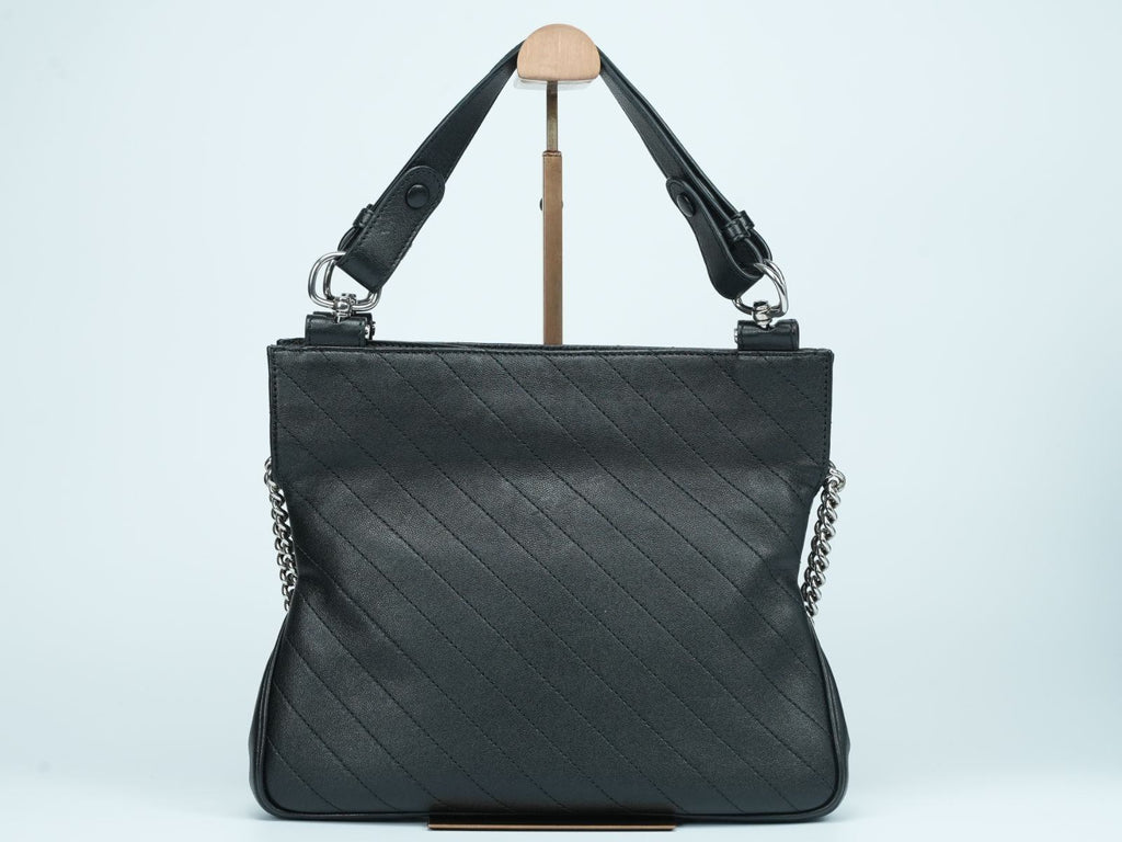 【RFIDタグ付】GUCCI グッチ ブロンディ トートバッグ 751518 ブラック レザー 2way チェーン ショルダー 美品 ハンドバッグ ショルダーバッグ 黒 メンズ レディース bag
