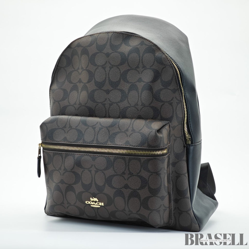 COACH コーチ チャーリー シグネチャーリュック バッグ ブラウン レディース メンズ バックパック