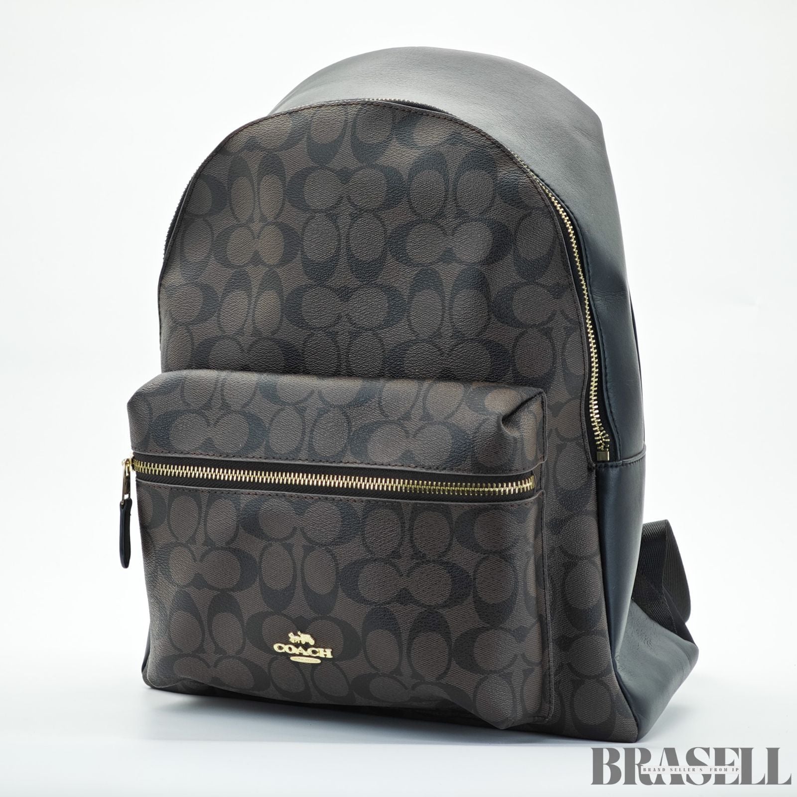 COACH コーチ チャーリー シグネチャーリュック バッグ ブラウン レディース メンズ バックパック