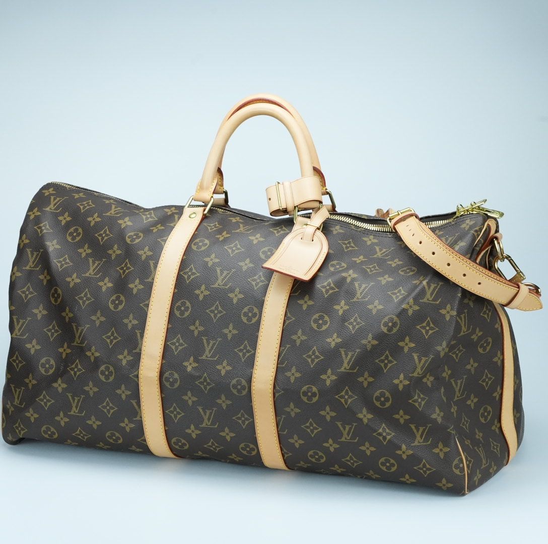 LOUIS VUITTON ルイ・ヴィトン キーポル55 M41416 ボストンバッグ 旅行 大容量 ブラウン レディース メンズ ショルダーストラップ パドロック