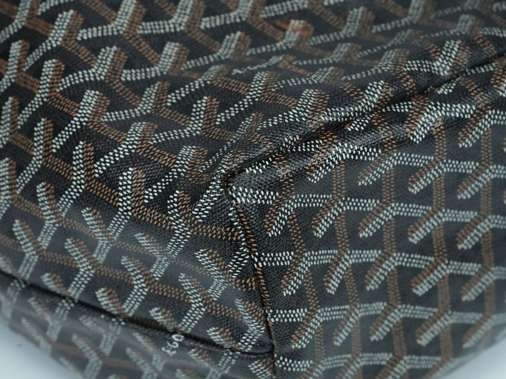 【Sランク・正規品】GOYARD ゴヤール サンルイPM トートバッグ ブラック×ブラウン 保存袋・ポーチ付 A4収納可 美品 St. Louis レディース メンズ ショルダーバッグ ハンドバッグ マザーズバッグ