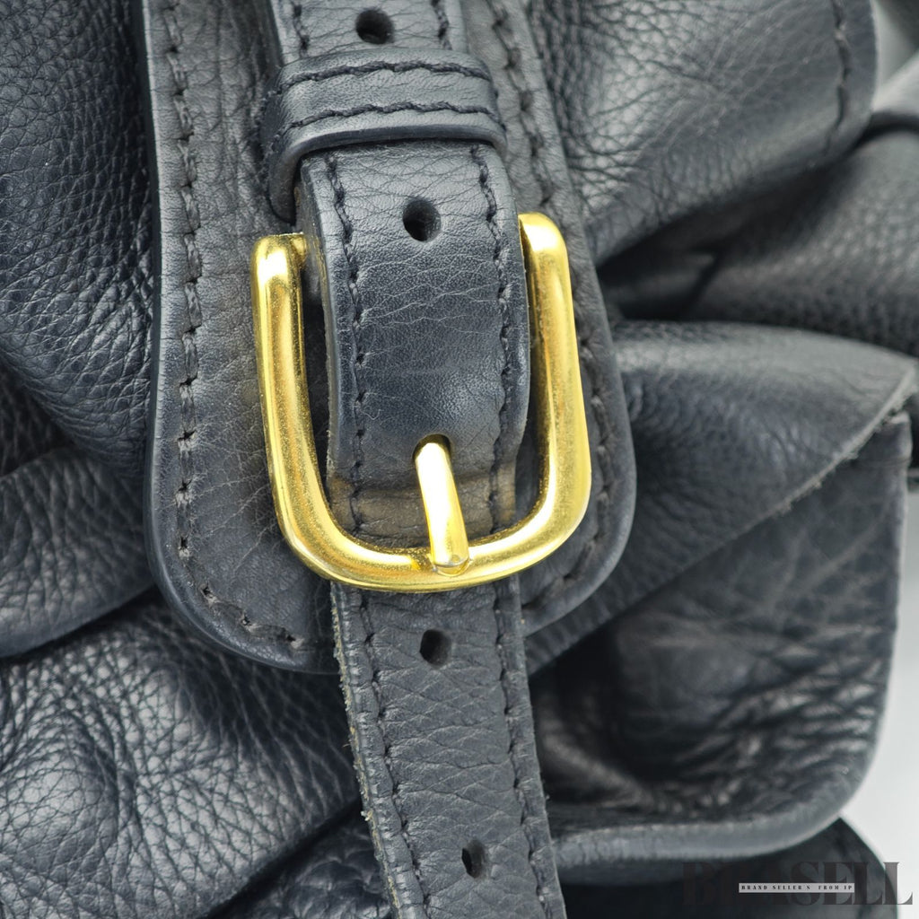 miu miu ミュウミュウ ハンドバッグ トートバッグ ショルダーバッグ  RR1312 バッグ 横長 ブラック 黒 レディース