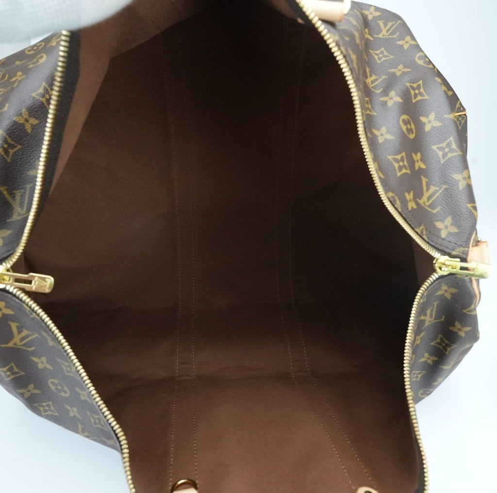 LOUIS VUITTON ルイ・ヴィトン キーポル55 M41416 ボストンバッグ 旅行 大容量 ブラウン レディース メンズ ショルダーストラップ パドロック