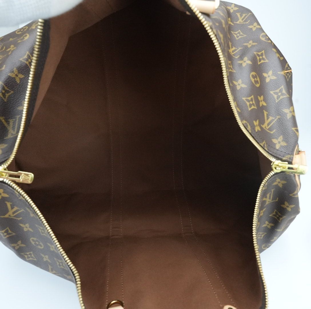 LOUIS VUITTON ルイ・ヴィトン キーポル55 M41416 ボストンバッグ 旅行 大容量 ブラウン レディース メンズ ショルダーストラップ パドロック