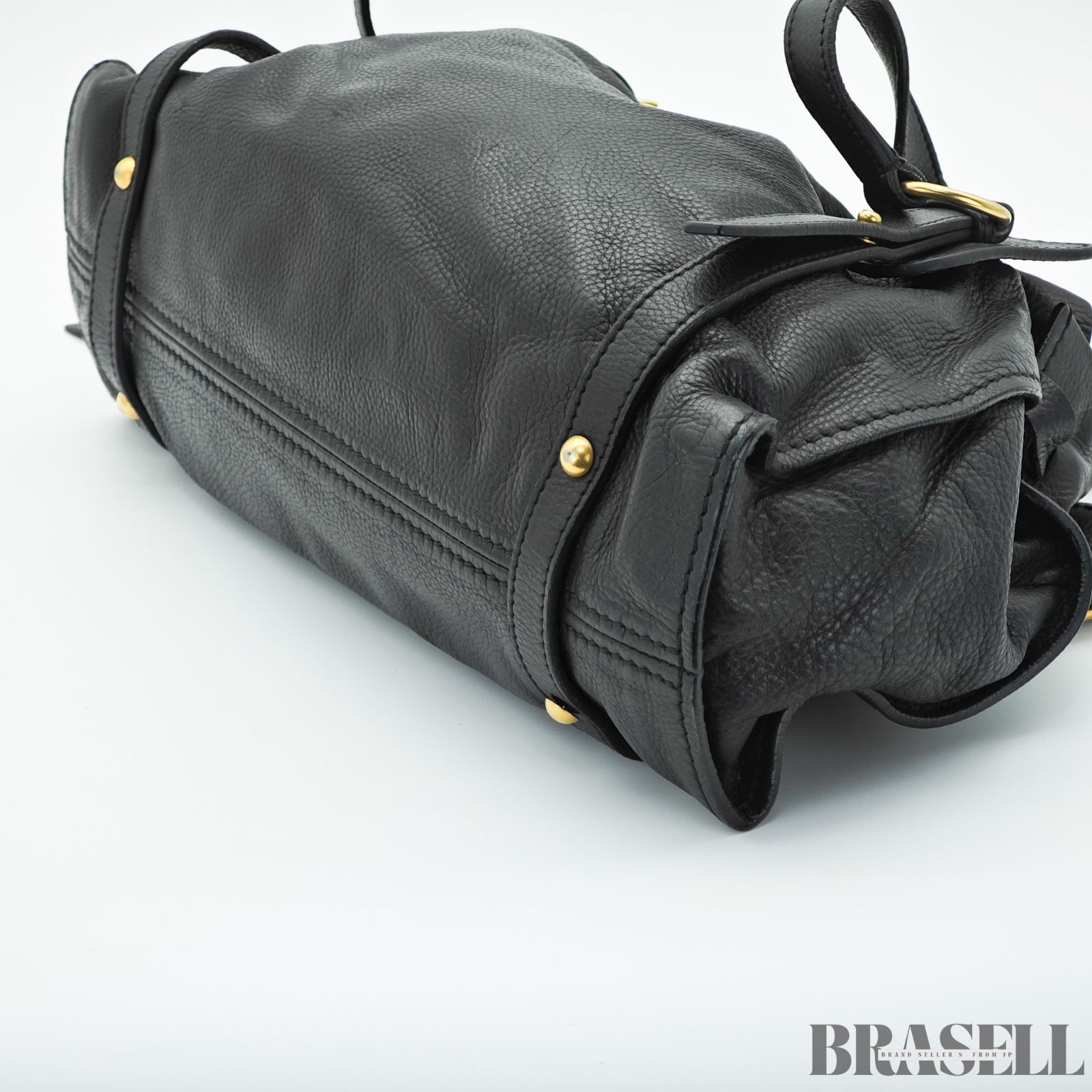 miu miu ミュウミュウ ハンドバッグ トートバッグ ショルダーバッグ  RR1312 バッグ 横長 ブラック 黒 レディース