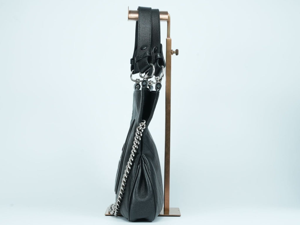 【RFIDタグ付】GUCCI グッチ ブロンディ トートバッグ 751518 ブラック レザー 2way チェーン ショルダー 美品 ハンドバッグ ショルダーバッグ 黒 メンズ レディース bag