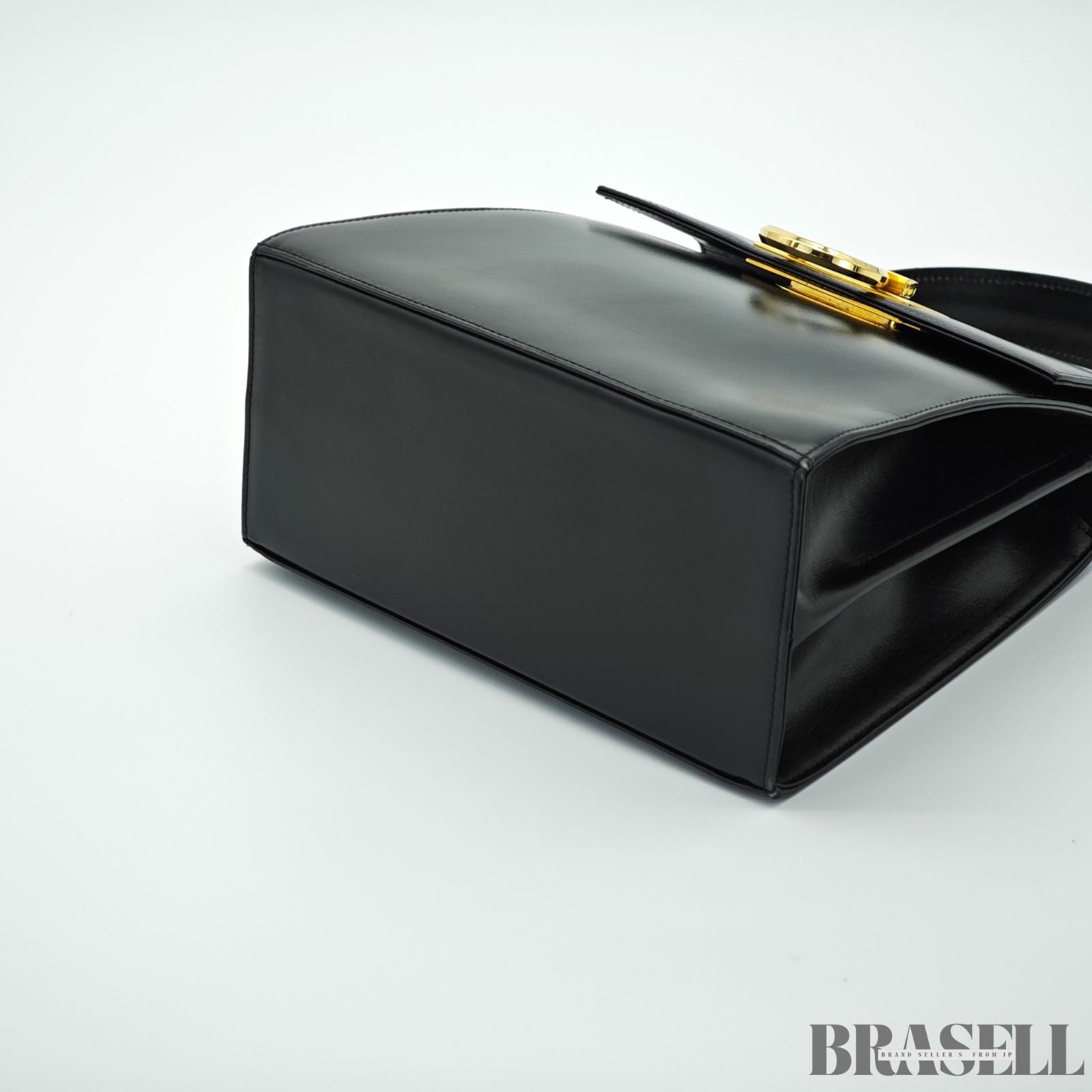 Salvatore Ferragamo サルヴァトーレフェラガモ ガンチーニ バッグ ハンドバッグ フラップ ブラック レディース 保存袋 ショルダーストラップ