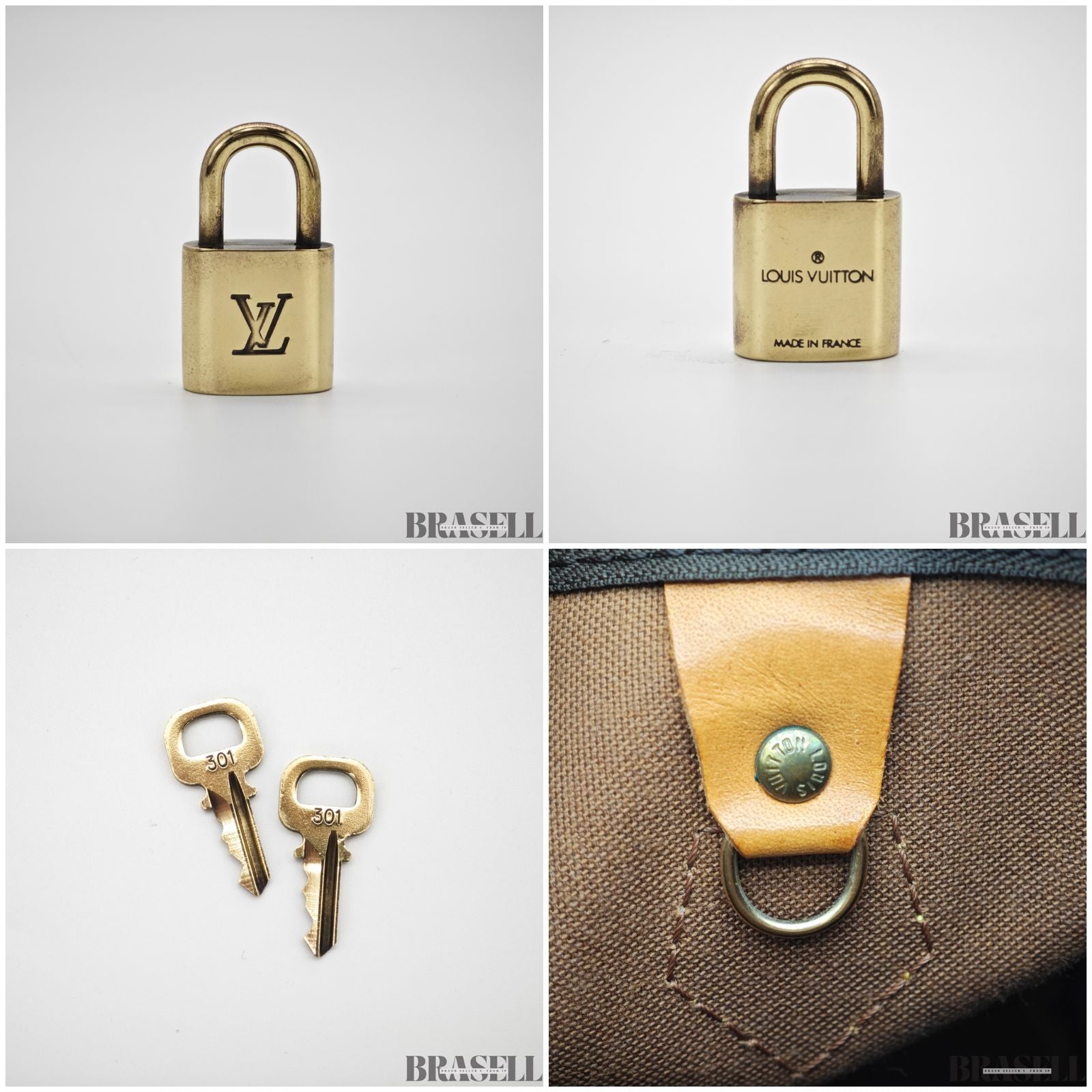 LOUIS VUITTON ルイ・ヴィトン スピーディ30 M41526 バッグ ハンドバッグ ブラウン レディース メンズ パドロック 鍵