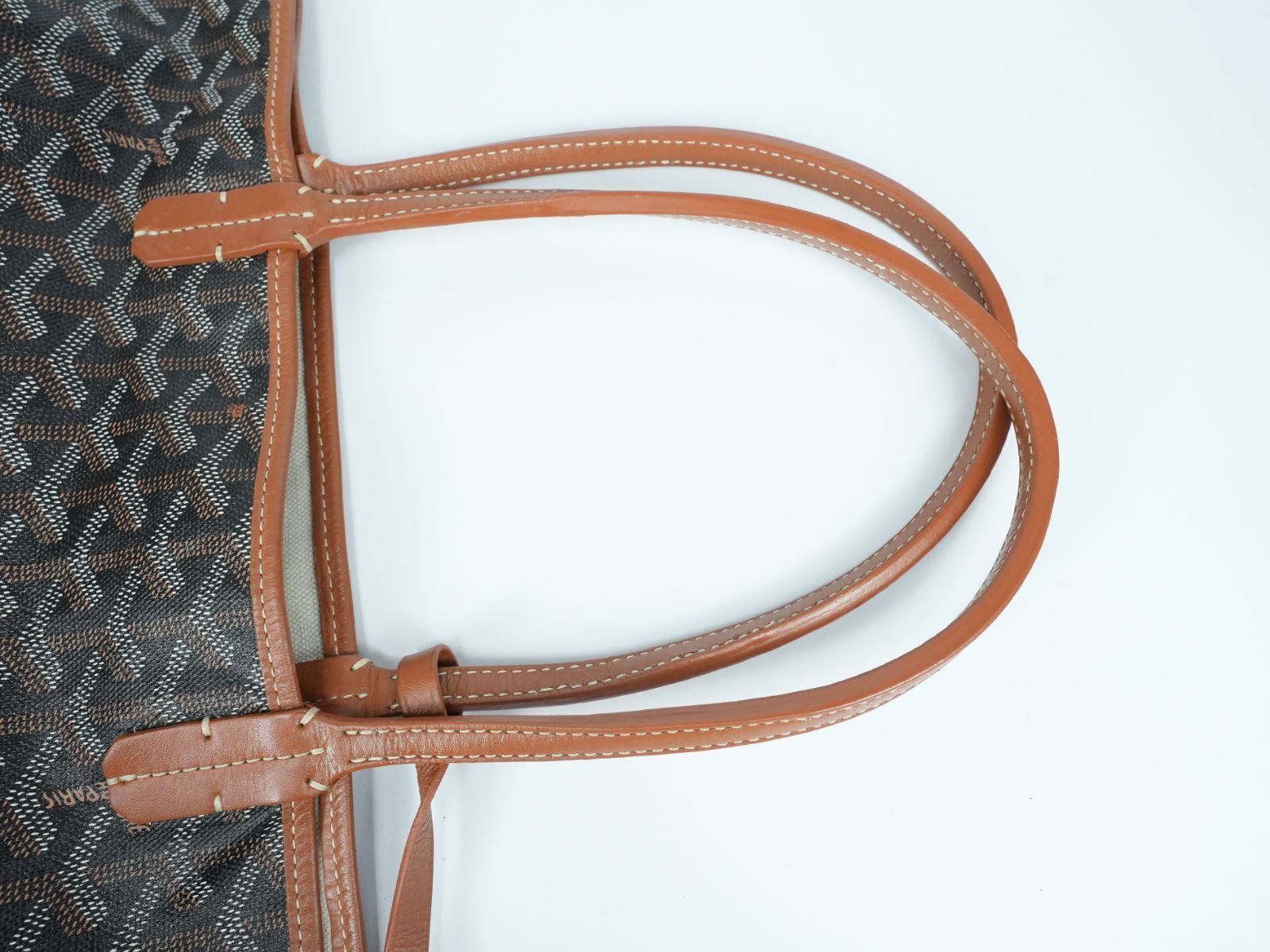 【Sランク・正規品】GOYARD ゴヤール サンルイPM トートバッグ ブラック×ブラウン 保存袋・ポーチ付 A4収納可 美品 St. Louis レディース メンズ ショルダーバッグ ハンドバッグ マザーズバッグ