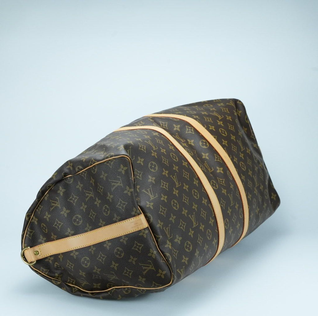 LOUIS VUITTON ルイ・ヴィトン キーポル55 M41416 ボストンバッグ 旅行 大容量 ブラウン レディース メンズ ショルダーストラップ パドロック