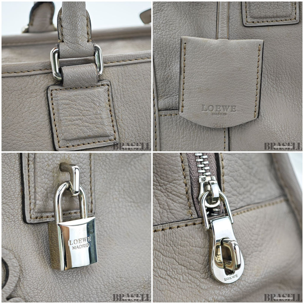 LOEWE ロエベ  アマソナ28  バッグ ハンドバッグ グレージュ シルバー金具 レディース 保存袋