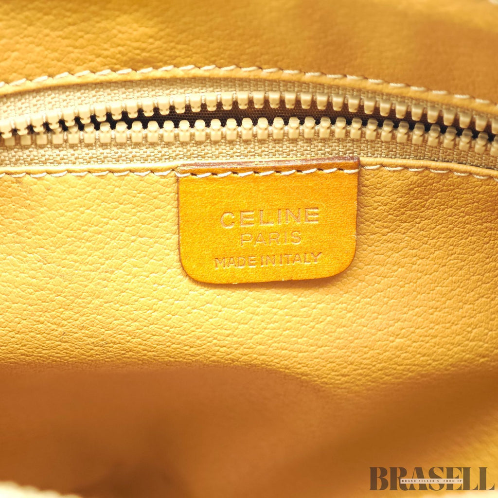 CELINE セリーヌ マカダムハンドバッグ ミニボストンバッグ バッグ ブラウン レディース