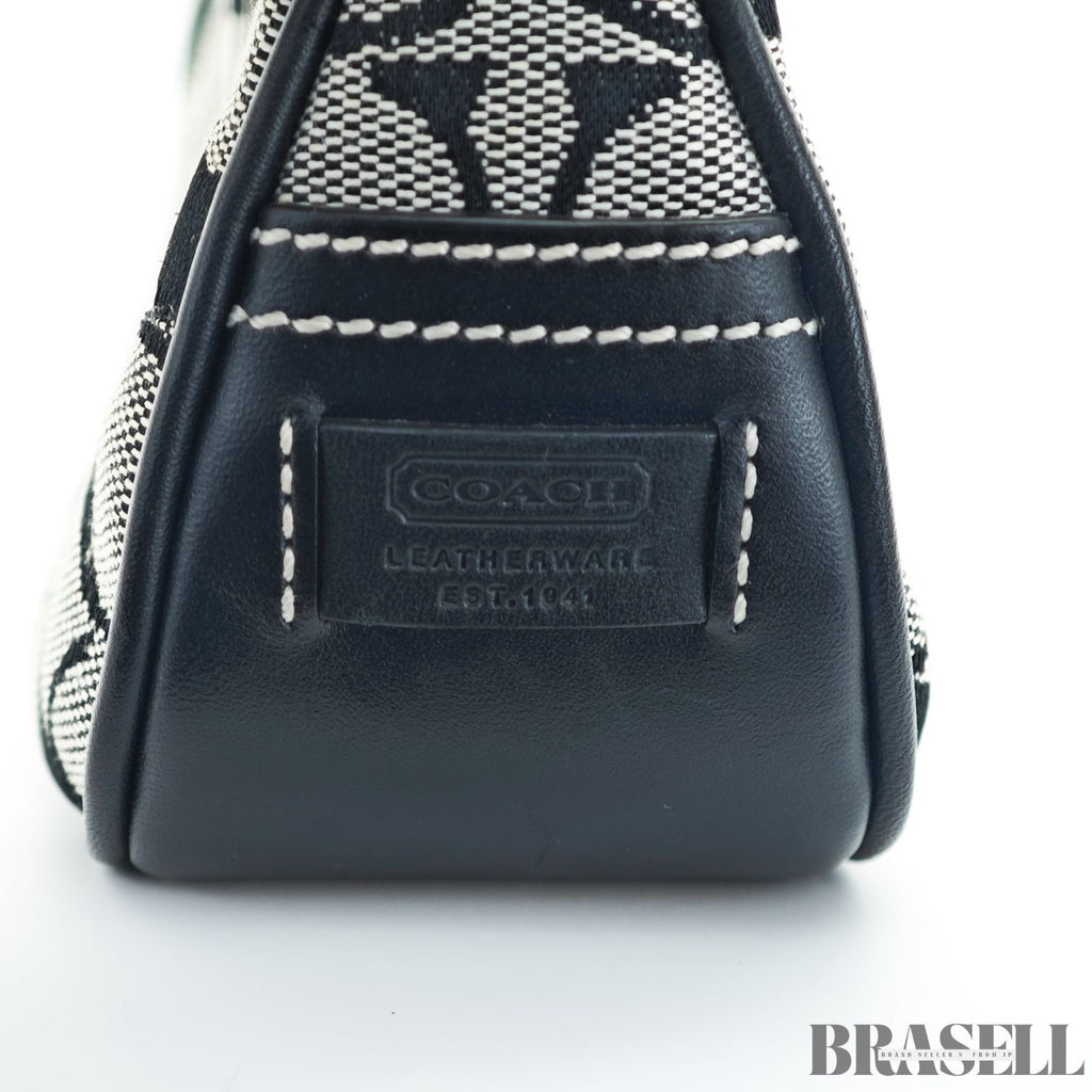 COACH コーチ シグネチャー ショルダーバッグ バッグ ホーボー 三日月 ブラック レディース