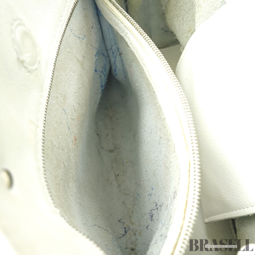 BALENCIAGA バレンシアガ THE PAPER 370926 バッグ 2way ハンドバッグ ショルダーバッグ アイボリー レディース ショルダーストラップ