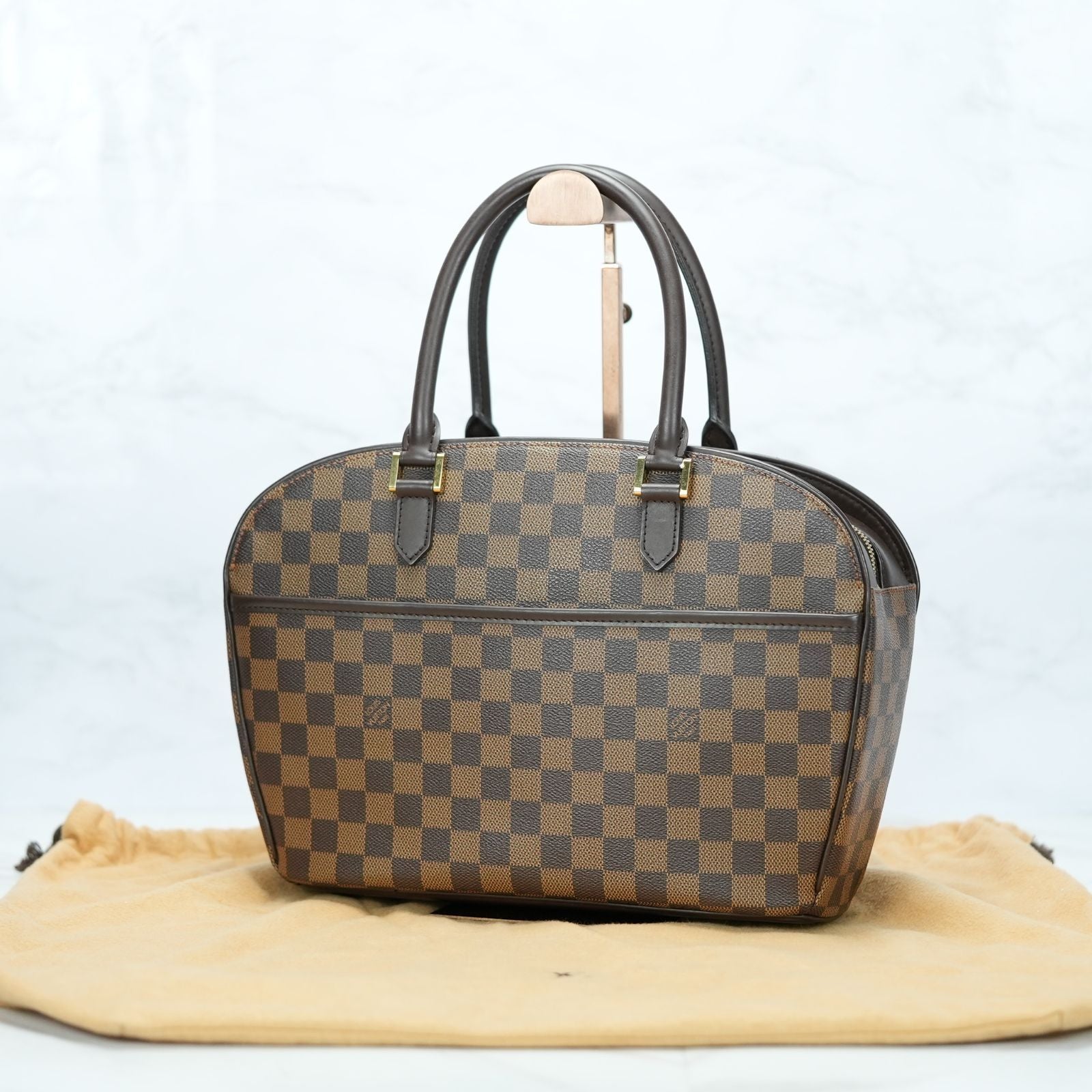LOUIS VUITTON ダミエ サリア オリゾンタル N51282 バッグ ハンドバッグ ブラウン ショルダーバッグ トートバッグ レディース 保存袋