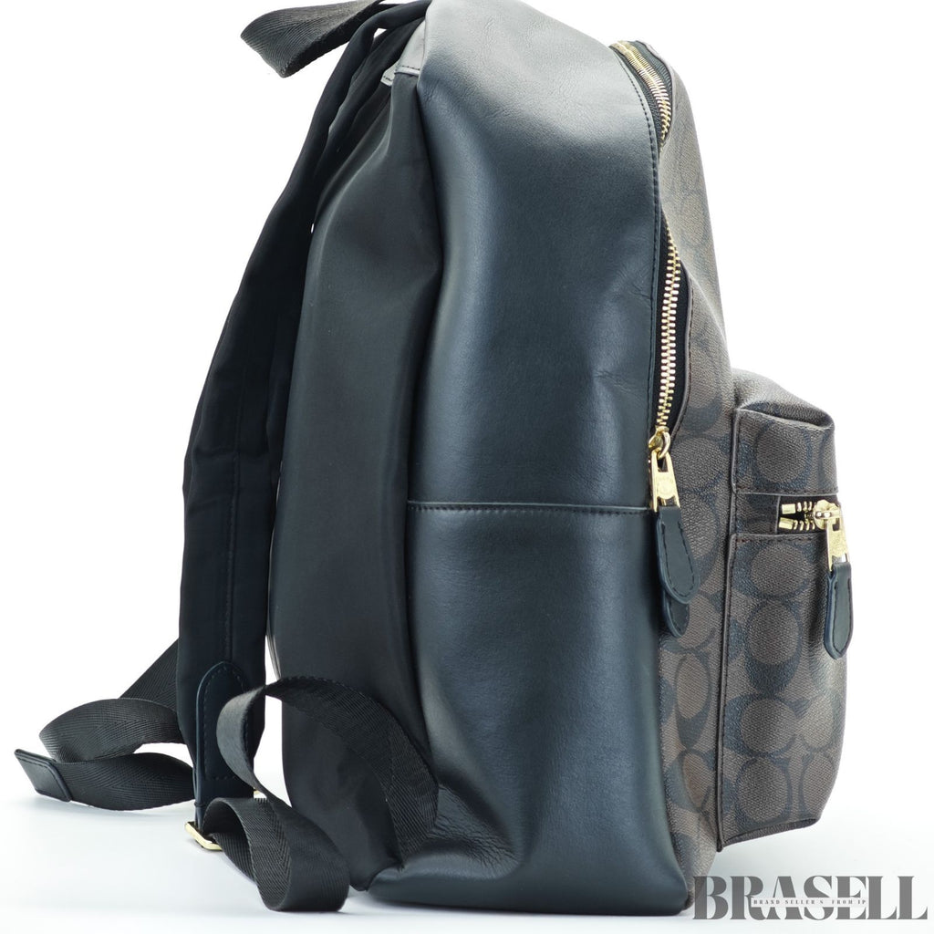 COACH コーチ チャーリー シグネチャーリュック バッグ ブラウン レディース メンズ バックパック