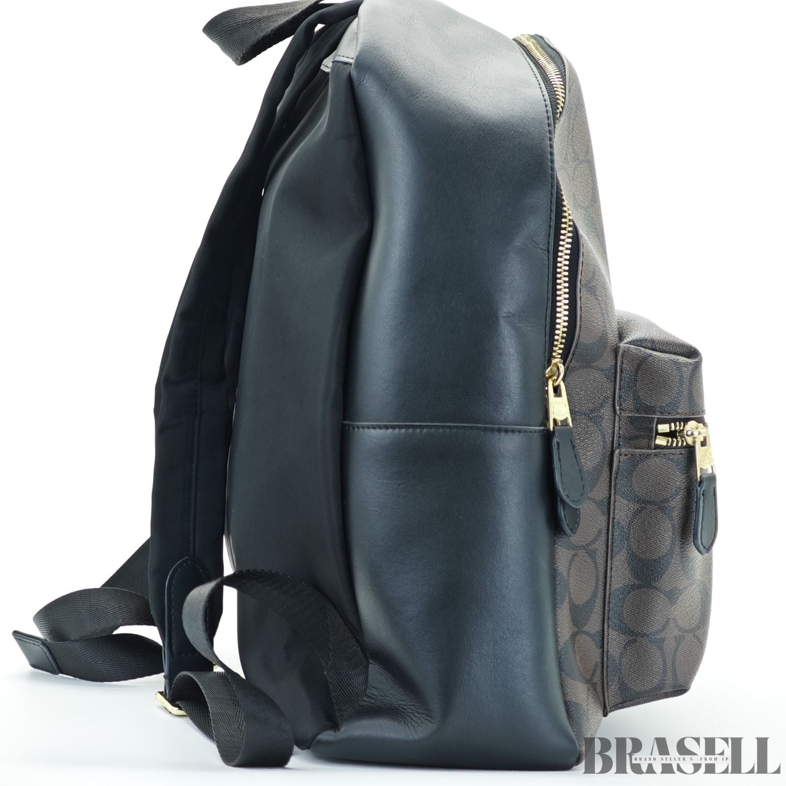 COACH コーチ チャーリー シグネチャーリュック バッグ ブラウン レディース メンズ バックパック