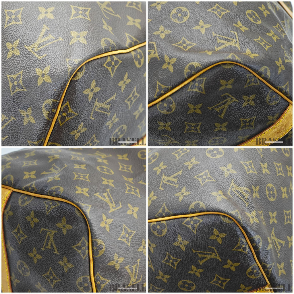 LOUIS VUITTON ルイ・ヴィトン キーポル 55cm M41424 バッグ ボストンバッグ 大容量 旅行 ブラウン レディース メンズ パドロック 鍵