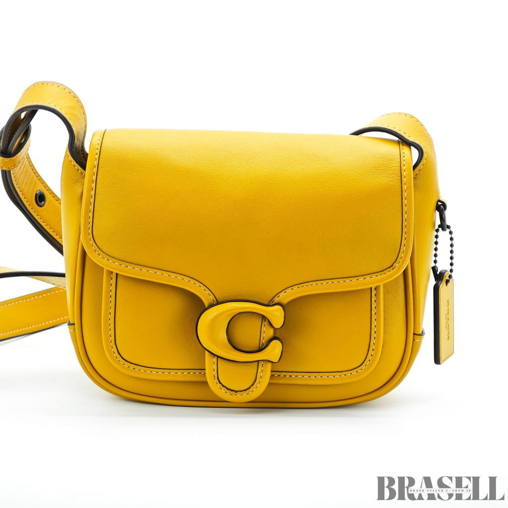 COACH コーチ タビー メッセンジャー バッグ ショルダーバッグ フラップ コンパクト イエロー レディース