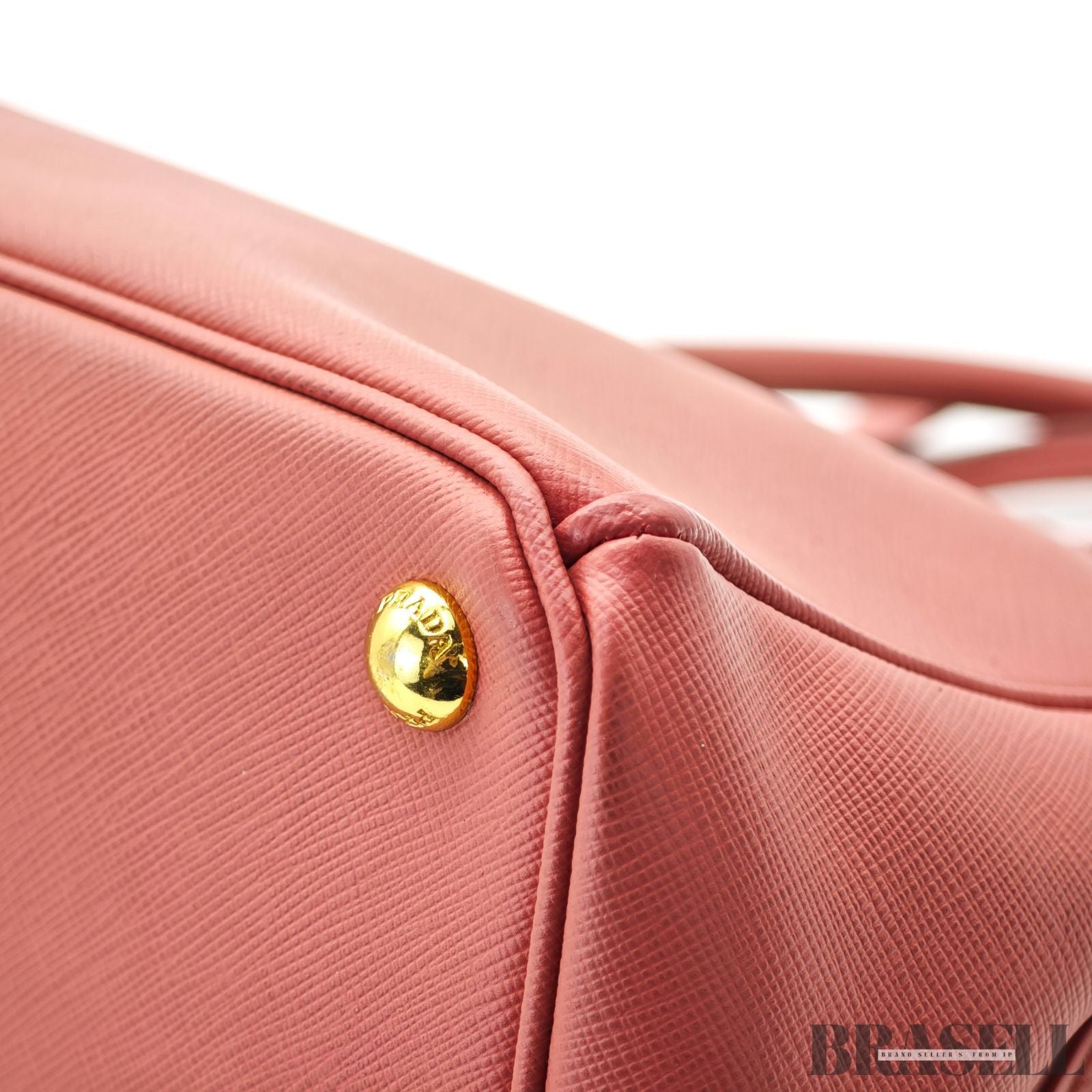 PRADA プラダ サフィアーノ レザー ガレリア  2way ハンドバッグ ピンク トートバッグ 鍵 ショルダーストラップ レディース メンズ