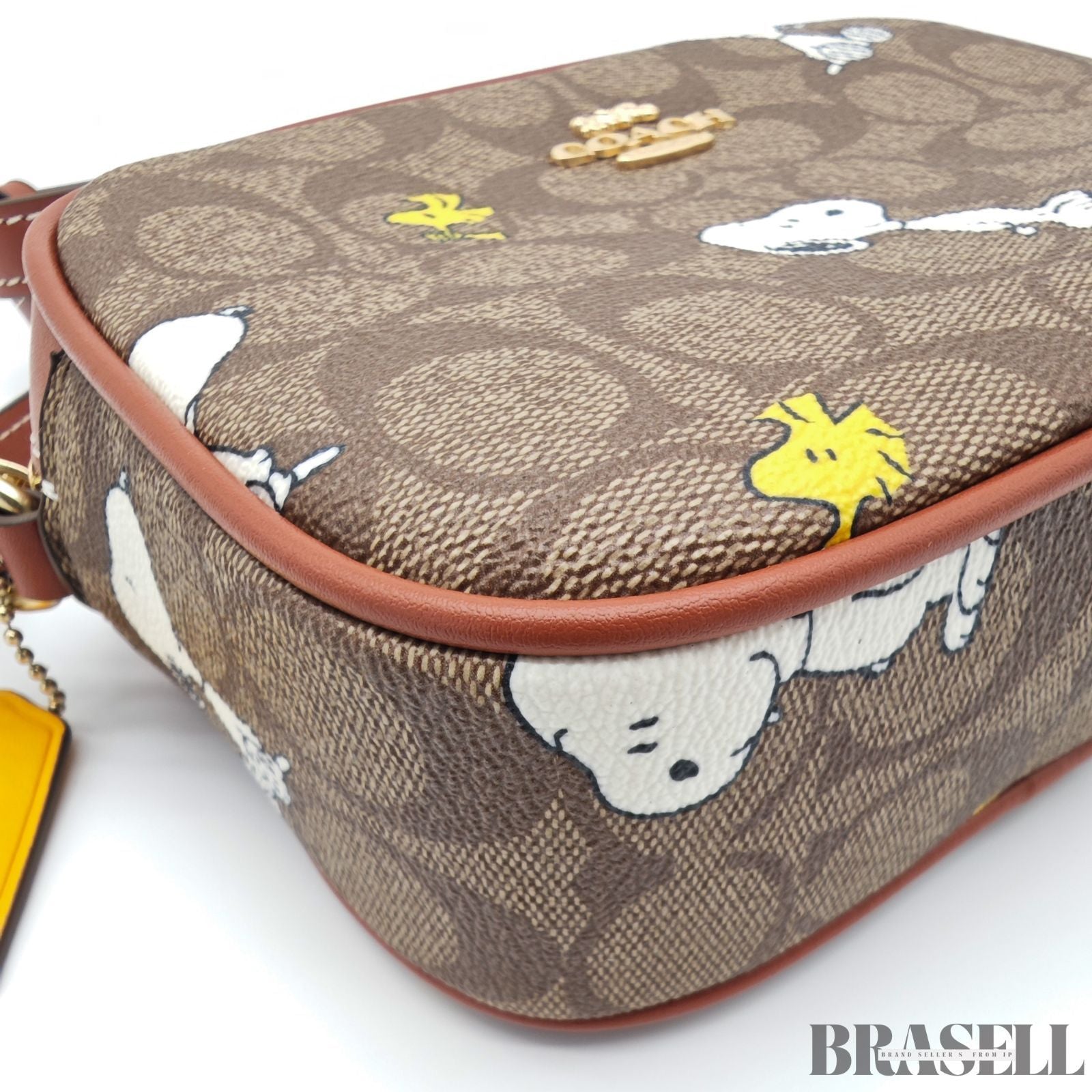 COACH コーチ シグネチャー スヌーピーコラボ CF428 バッグ ショルダーバッグ コンパクト 可愛い キャラクター カーキ レディース 保存袋