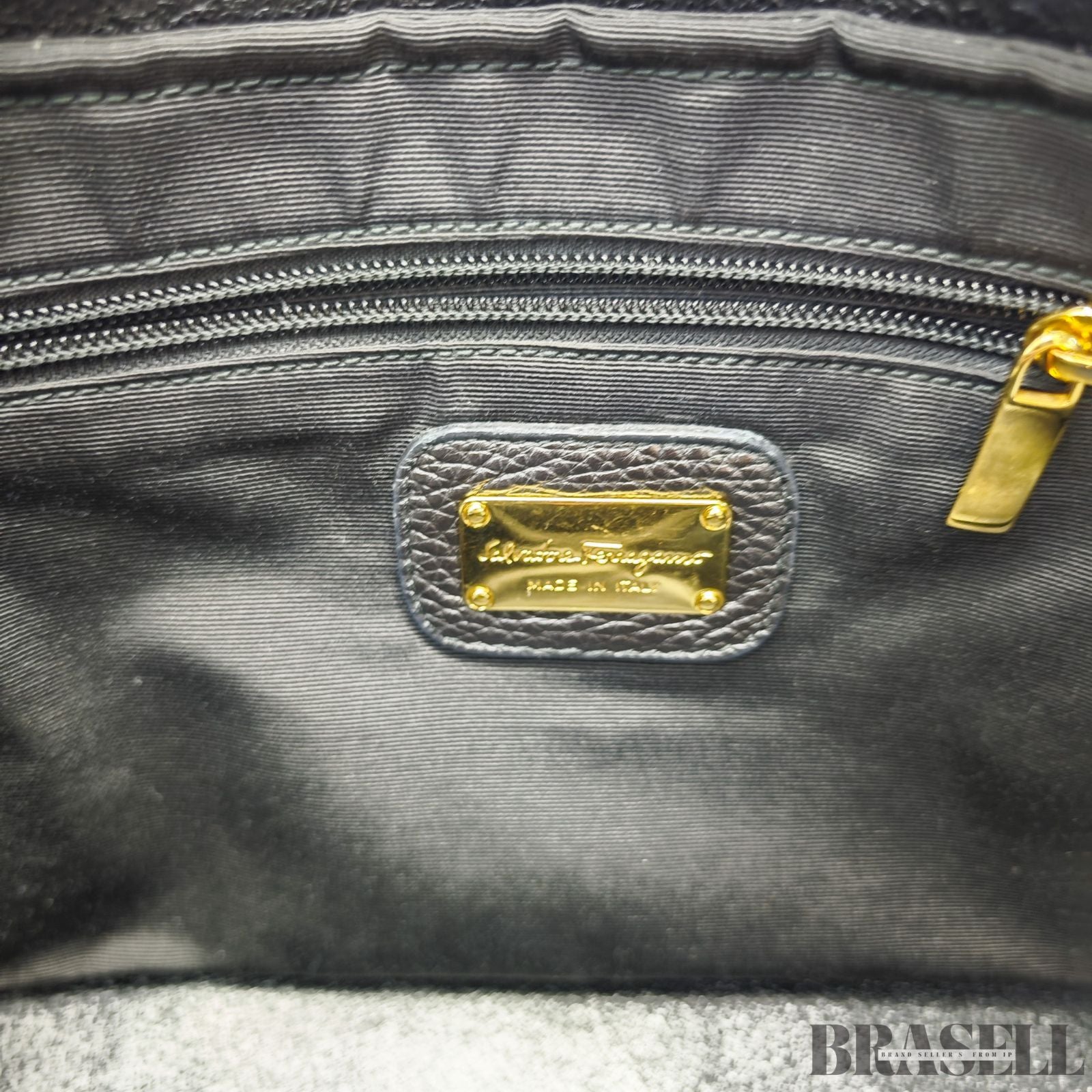 Ferragamo フェラガモ ガンチーニ トートバッグ バッグ ブラック 黒 レディース 保存袋