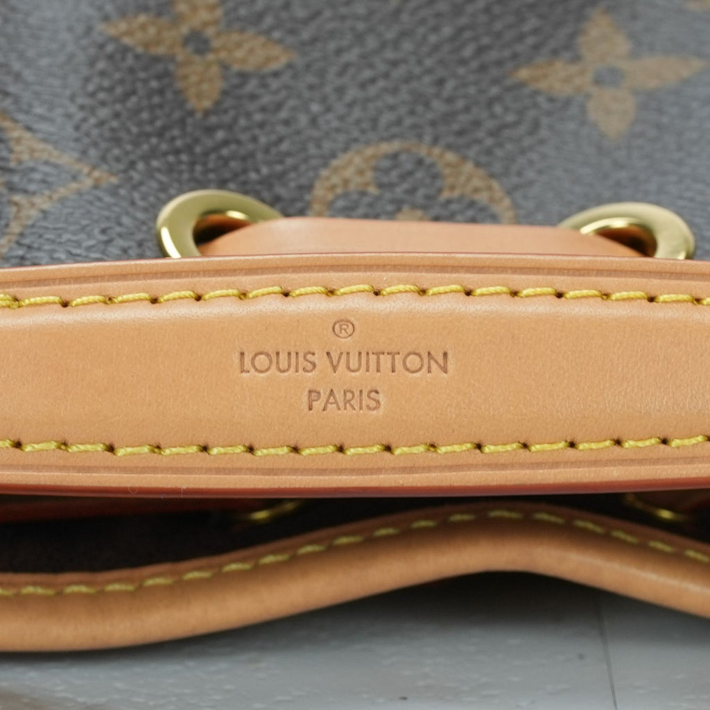 LOUIS VUITTON ナノノエ モノグラム M81266 バッグ ハンドバッグ ショルダーバッグ バケツバッグ 2way ブラウン レディース メンズ 箱 ショルダーストラップ 保存袋