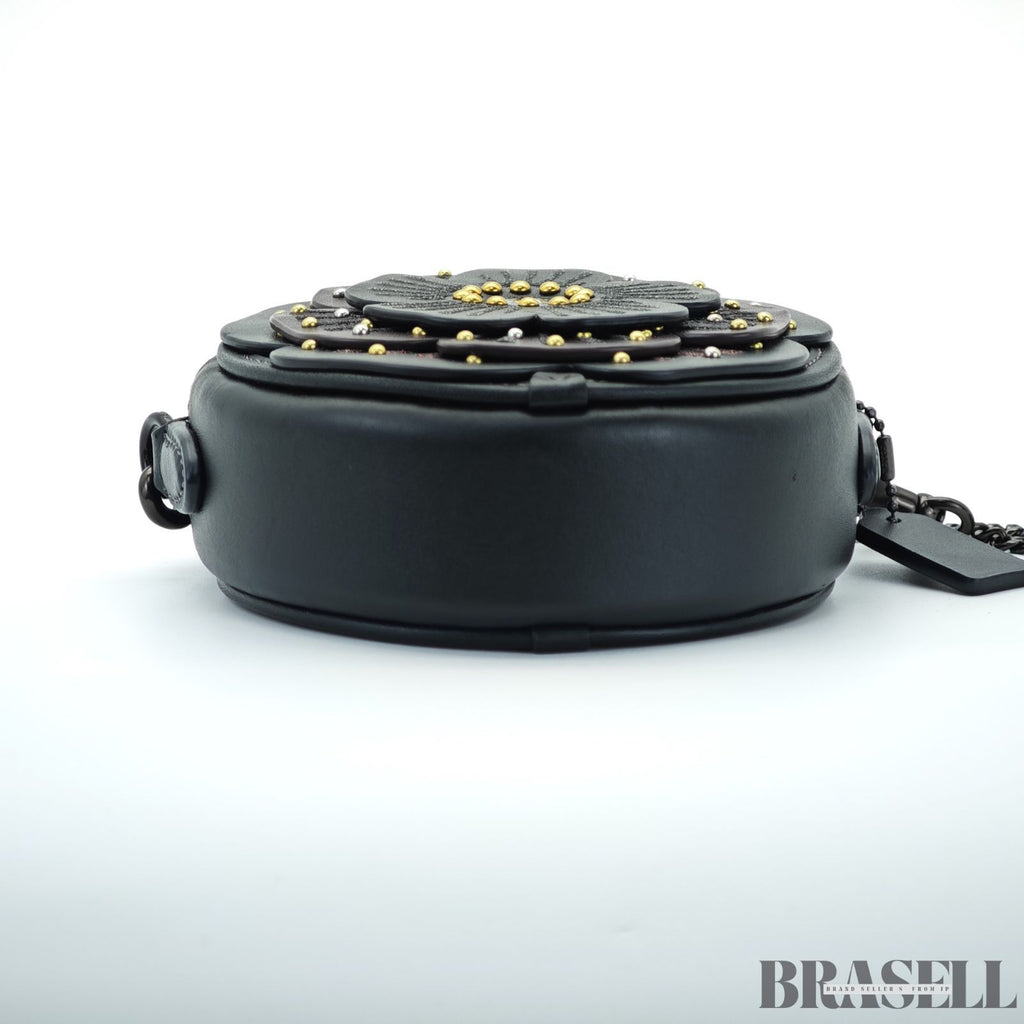 COACH コーチ ティーローズ クロスボディバッグ CE782 バッグ ショルダーバッグ 花 フラワー 円形 ラウンド ブラック レディースCOACH コーチ ティーローズ クロスボディバッグ CE782 バッグ ショルダーバッグ 花 フラワー 円形 ラウンド ブラック レディース