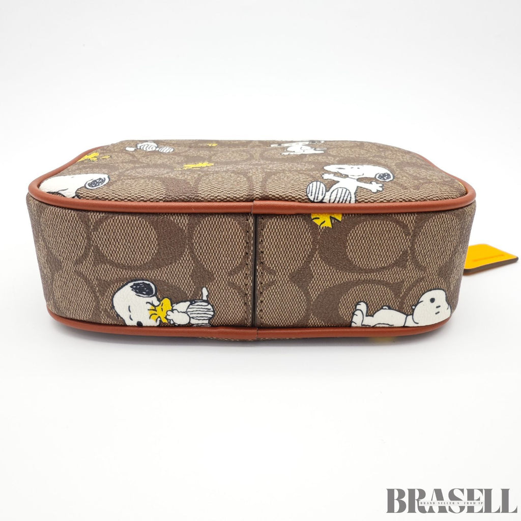 COACH コーチ シグネチャー スヌーピーコラボ CF428 バッグ ショルダーバッグ コンパクト 可愛い キャラクター カーキ レディース 保存袋