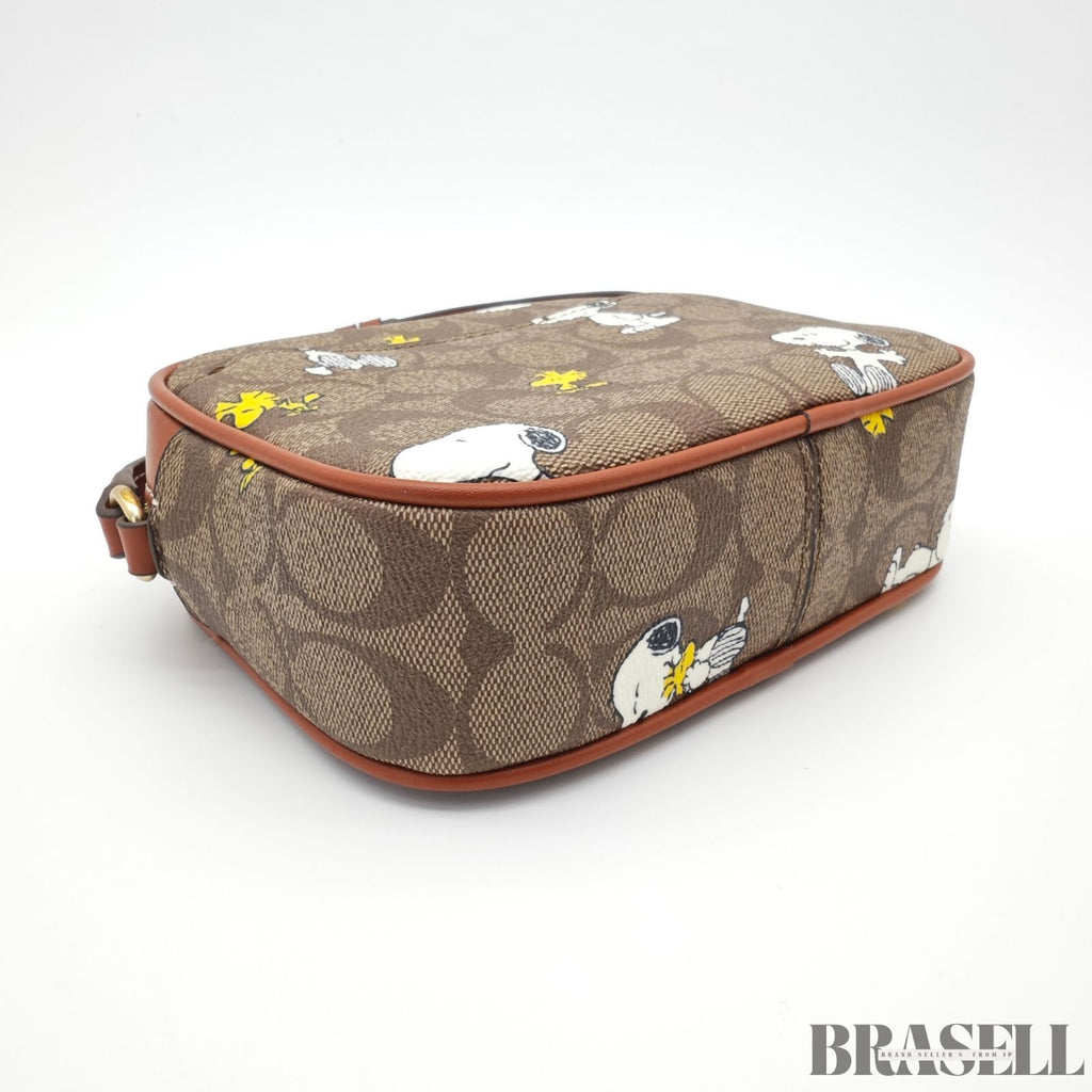 COACH コーチ シグネチャー スヌーピーコラボ CF428 バッグ ショルダーバッグ コンパクト 可愛い キャラクター カーキ レディース 保存袋
