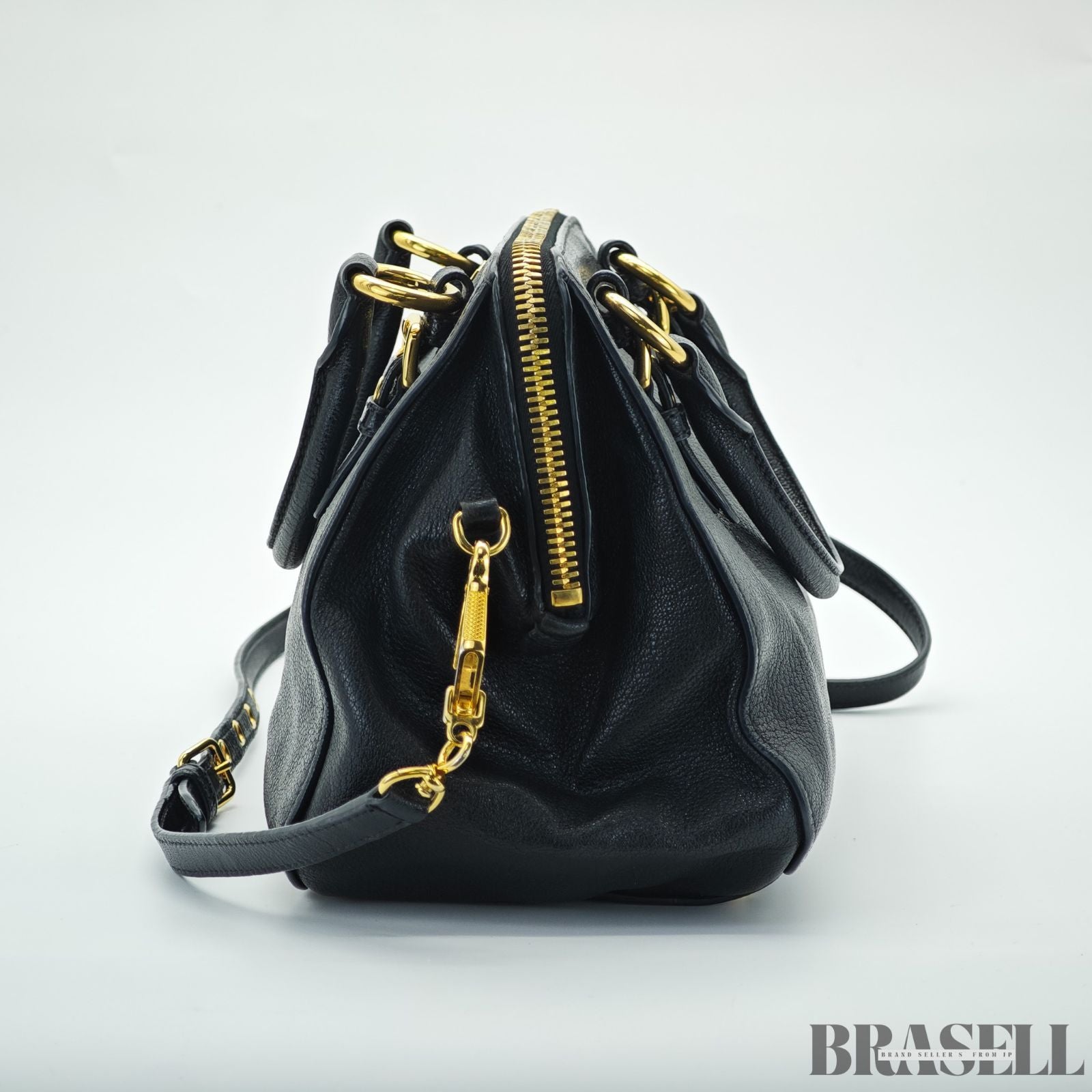 miu miu ミュウミュウ マドラス 2way RL0058 バッグ ハンドバッグ ショルダーバッグ ブラック 黒 レディース 保存袋 ギャランティーカード ショルダーストラップ