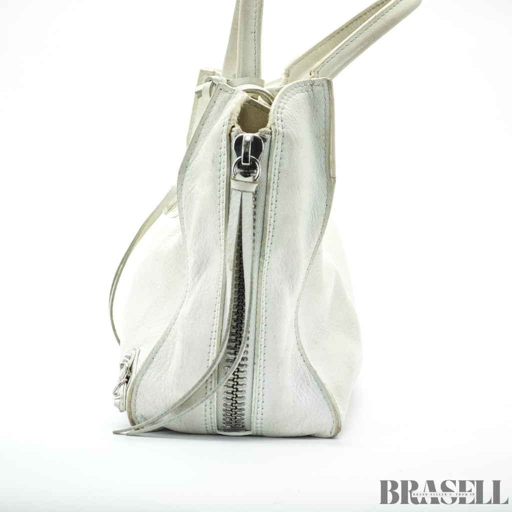 BALENCIAGA バレンシアガ THE PAPER 370926 バッグ 2way ハンドバッグ ショルダーバッグ アイボリー レディース ショルダーストラップ