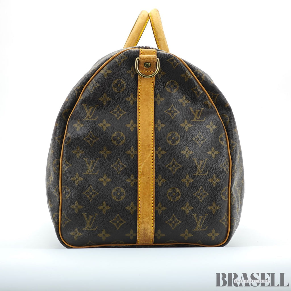 LOUIS VUITTON ルイ・ヴィトン キーポル 55cm M41424 バッグ ボストンバッグ 大容量 旅行 ブラウン レディース メンズ パドロック 鍵