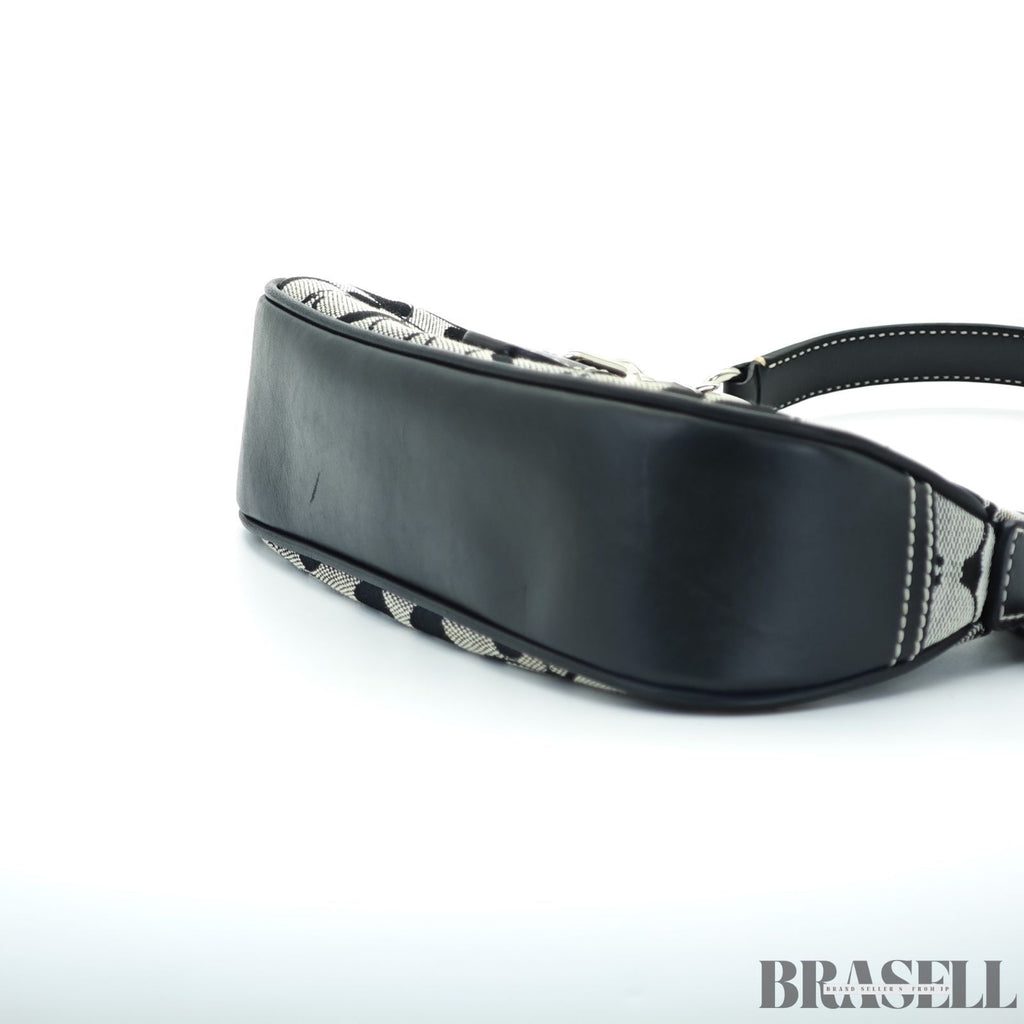 COACH コーチ シグネチャー ショルダーバッグ バッグ ホーボー 三日月 ブラック レディース