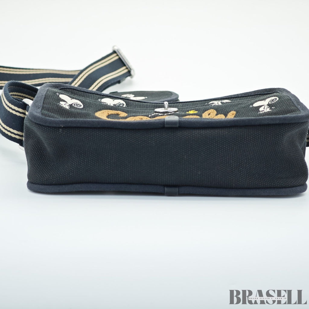 COACH コーチ カーゴ カメラ バッグ・スヌーピー プリント ショルダーバッグ 小さめ コンパクト キャラクター ブラック レディース メンズ 保存袋