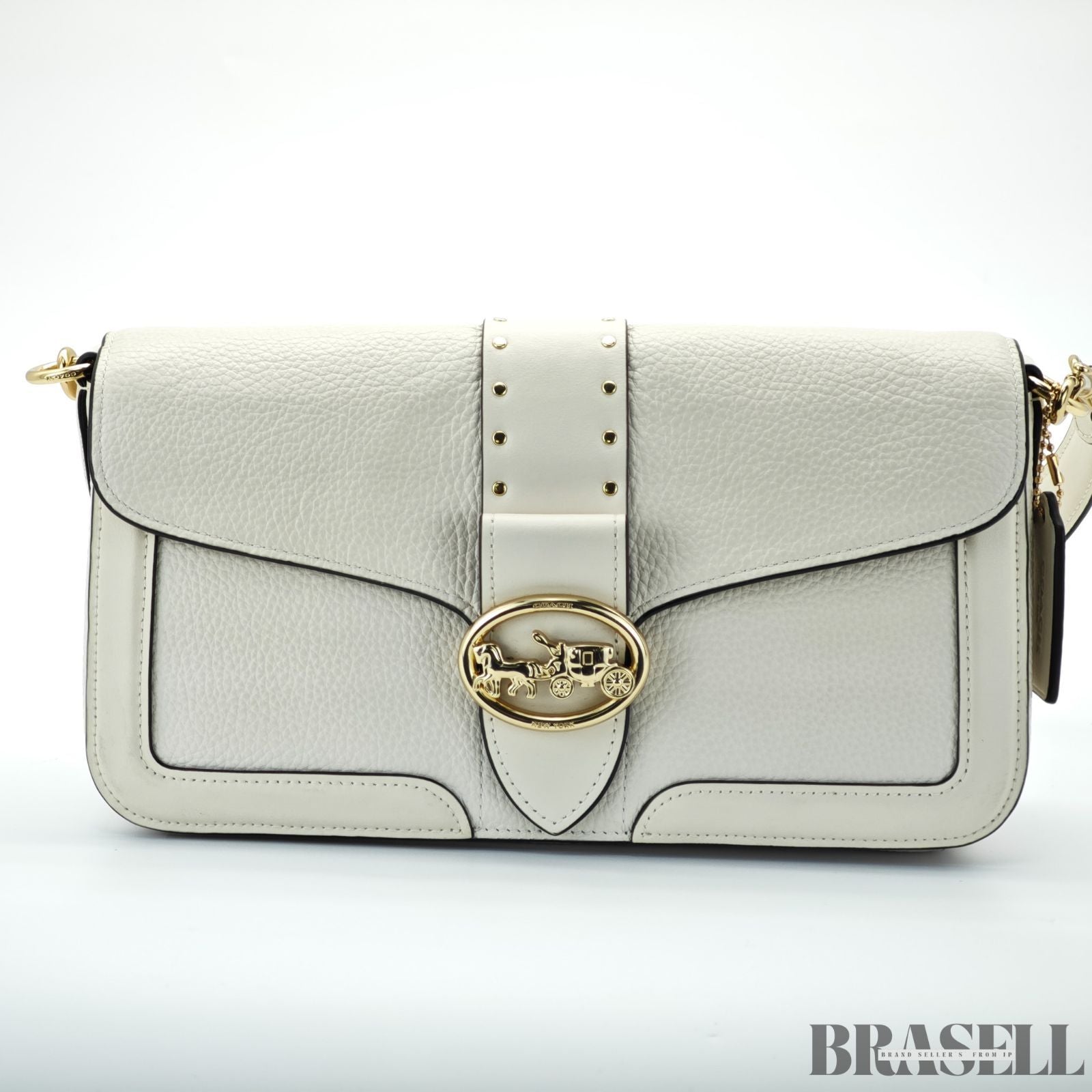 COACH コーチ サルキー F05497 バッグ ハンドバッグ フラップ コンパクト チョーク アイボリー レディース 保存袋