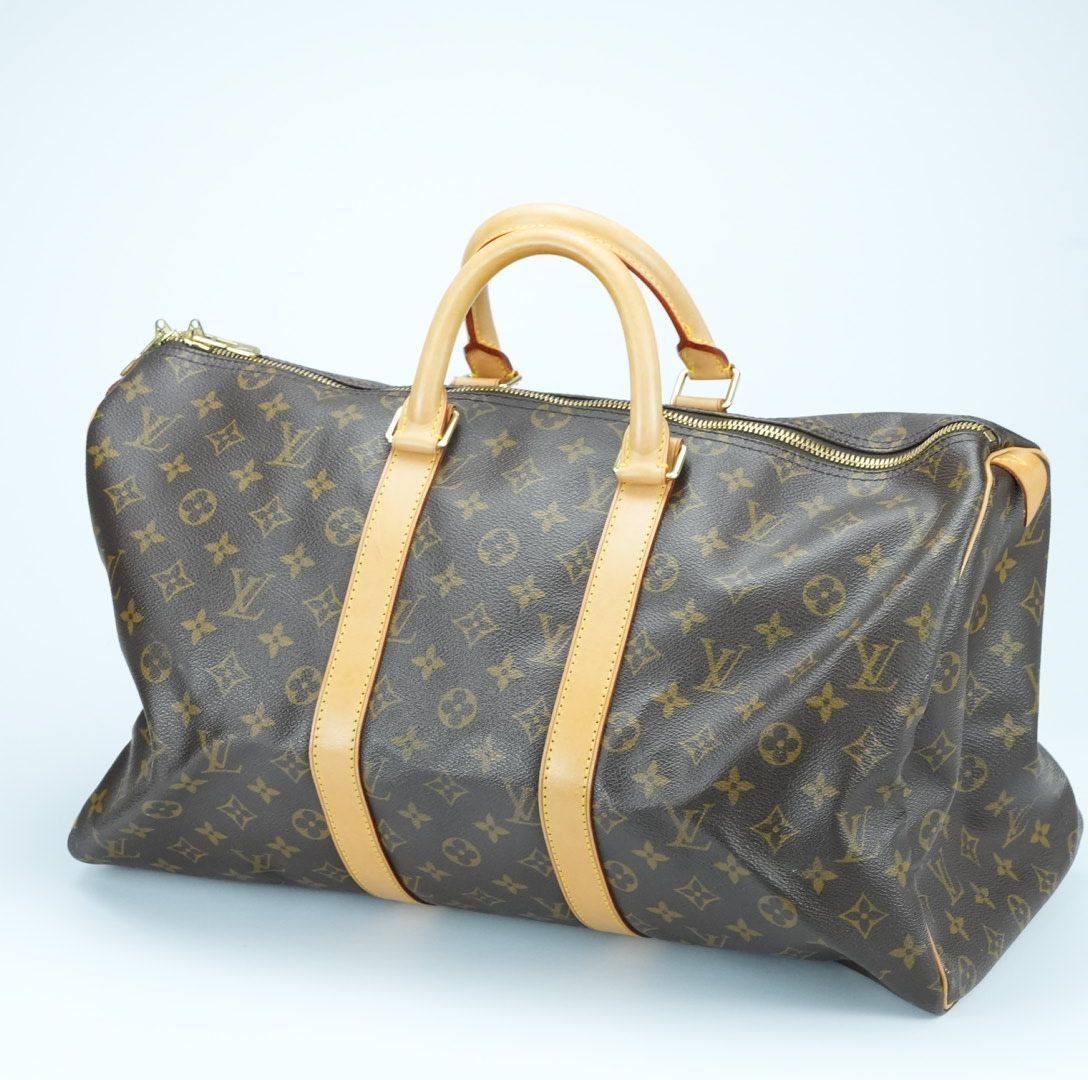LOUIS VUITTON ルイ・ヴィトン キーポル45 M41428 ボストンバッグ 旅行 大容量 ブラウン レディース メンズ 保存袋 パドロック 鍵