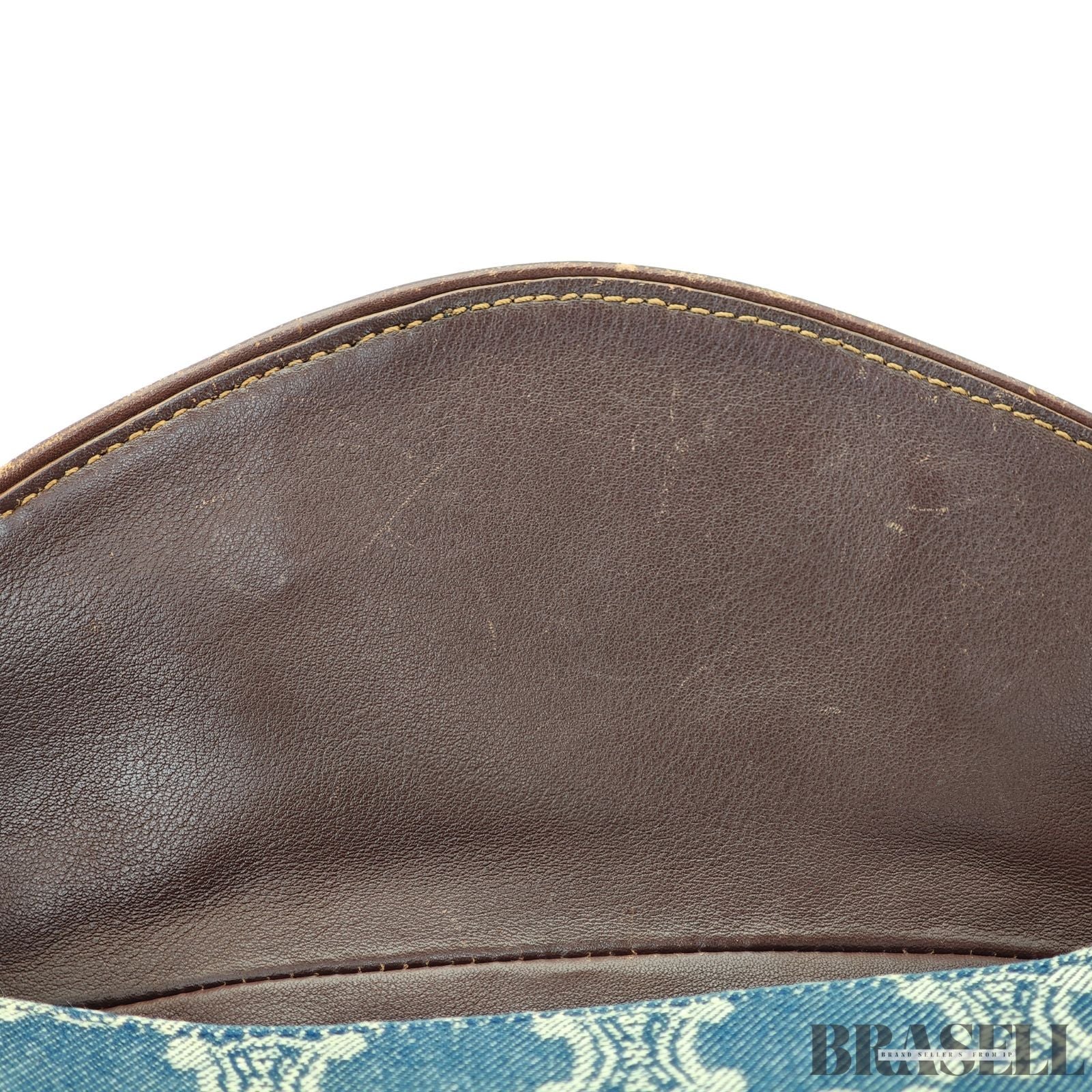 CELINE  セリーヌ パリマカダム ワンショルダーバッグ バッグ ハンドバッグ フラップ デニム ブラウン系 レディース 保存袋