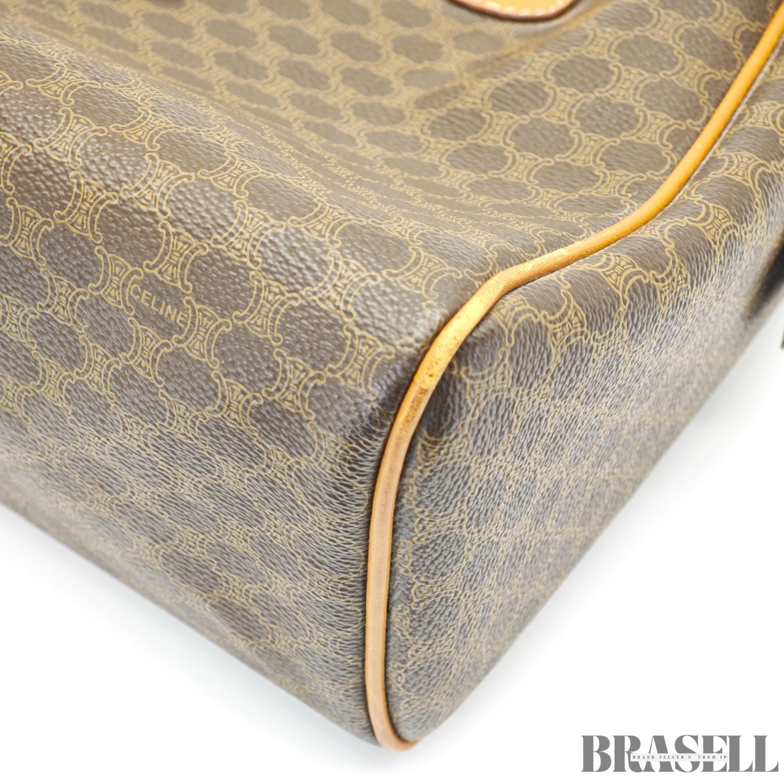 CELINE セリーヌ マカダムハンドバッグ ミニボストンバッグ バッグ ブラウン レディース