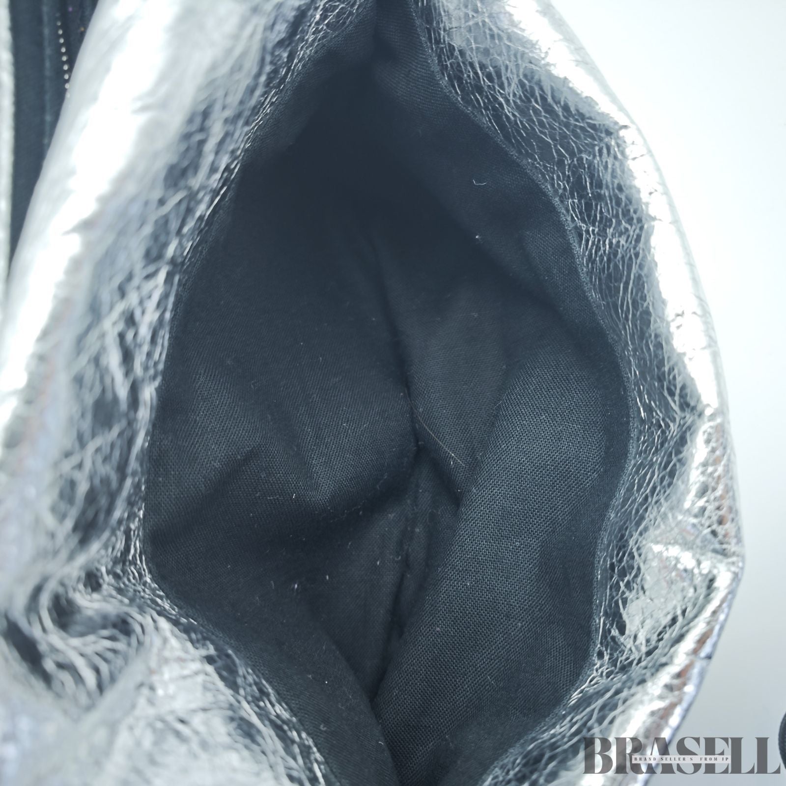 BALENCIAGA バレンシアガ MONACO モナコ ナノバッグ メタライズド ショルダーバッグ コンパクト メタリック シルバー系 レディース